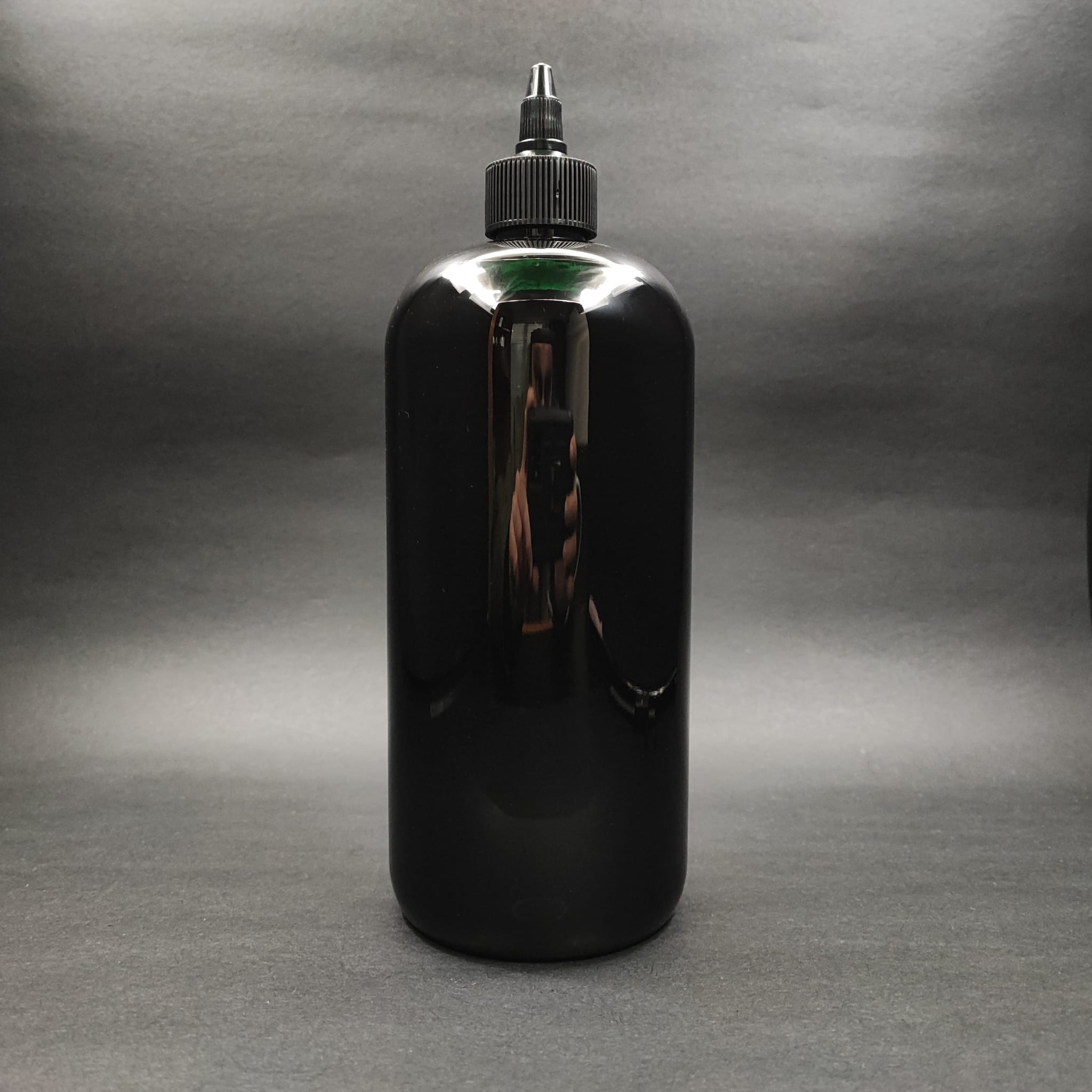 1000 Cc Sivri Twist Asansör Kapaklı Siyah Pet Şişe - 1000 Ml Akıtıcı Siyah Kapaklı Pet Şişe