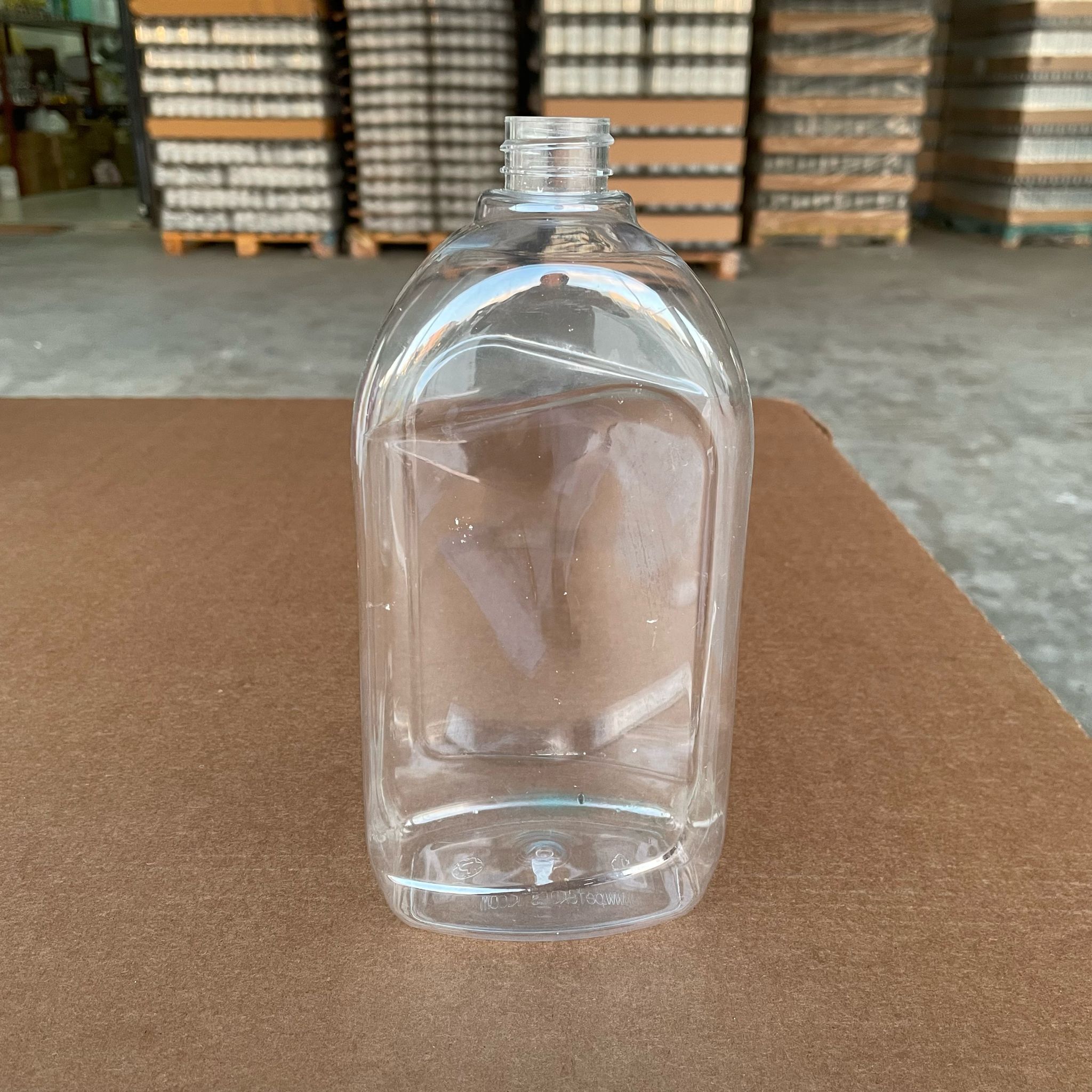 1000 Cc Yassı Pet Şişe - Ağız Çapı 28 Mm Kapaksız - 1 Litre Yassı Model Pet Şişe