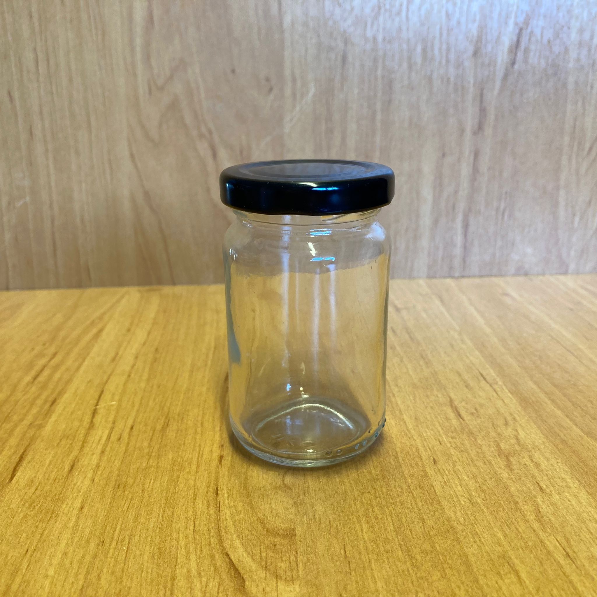 105 Cc Cam Kavanoz - Siyah Metal Kapaklı - 105 Ml Cam Kavanoz