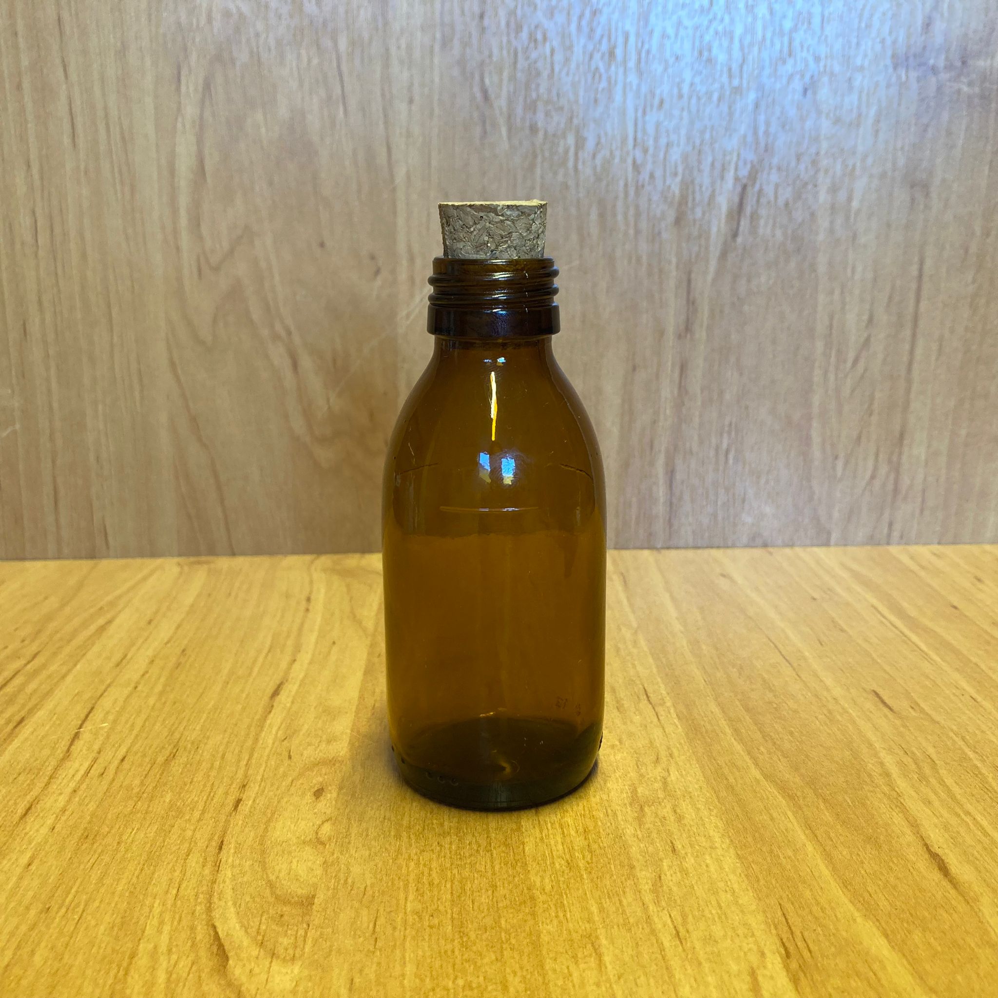 125 Cc Amber Cam Şişe - Mantar Tıpalı - 125 Ml Mantar Tıpalı Kahverengi Şişe