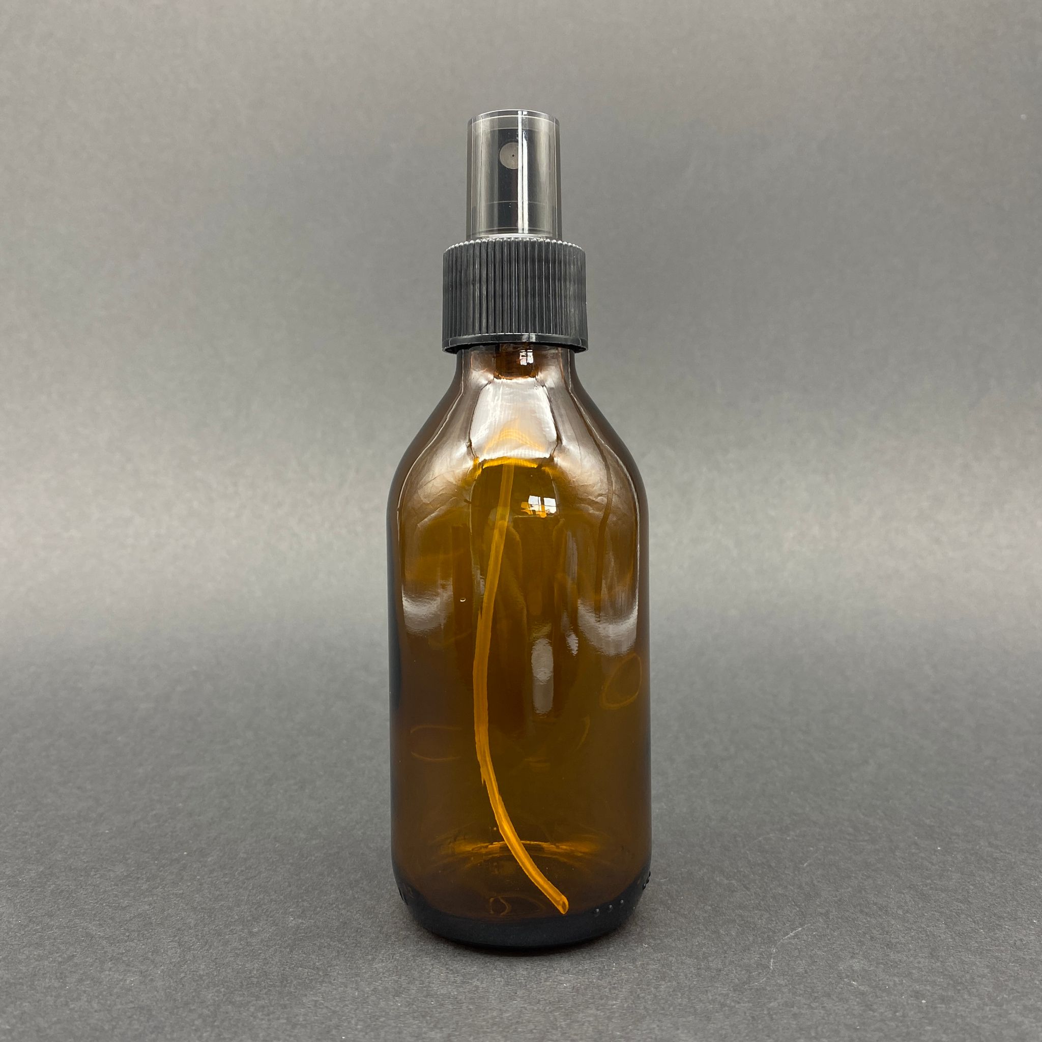 125 Cc Amber Cam Şişe - Siyah Spreyli - 125 Ml Kahverengi Boş Sprey Şişesi (Ağız Çapı 25 Mm)