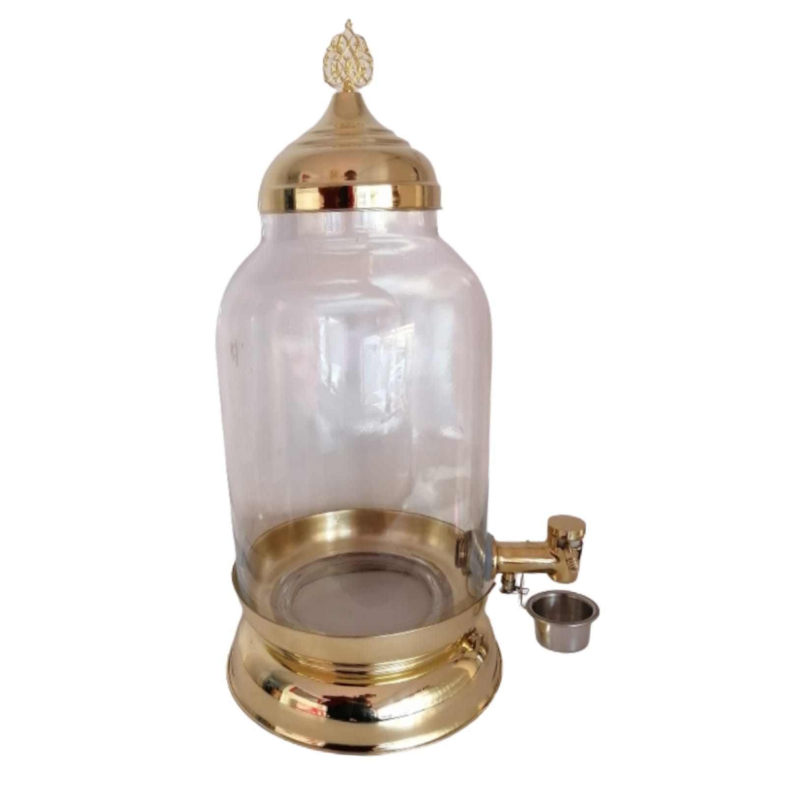 13 Litre Silindirik Musluklu Bal Kavanozu Pirinç Taslı