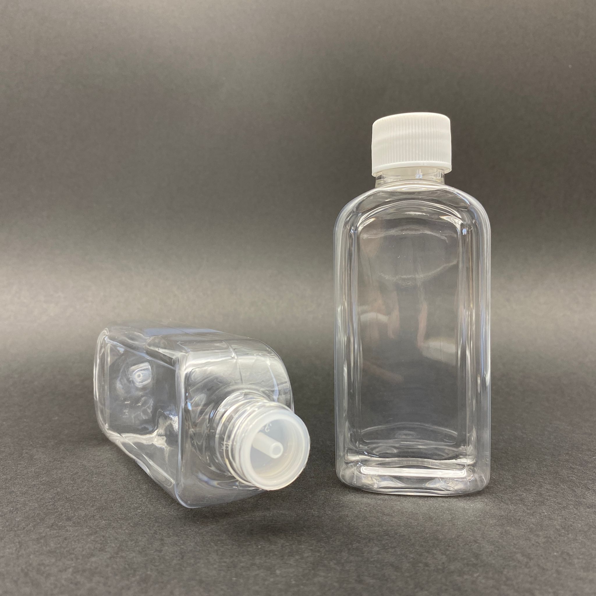 140 Cc Yassı Şişe - Beyaz Kapaklı - Kolonya Tıpalı - 140 Ml Plastik Kolonya Şişesi
