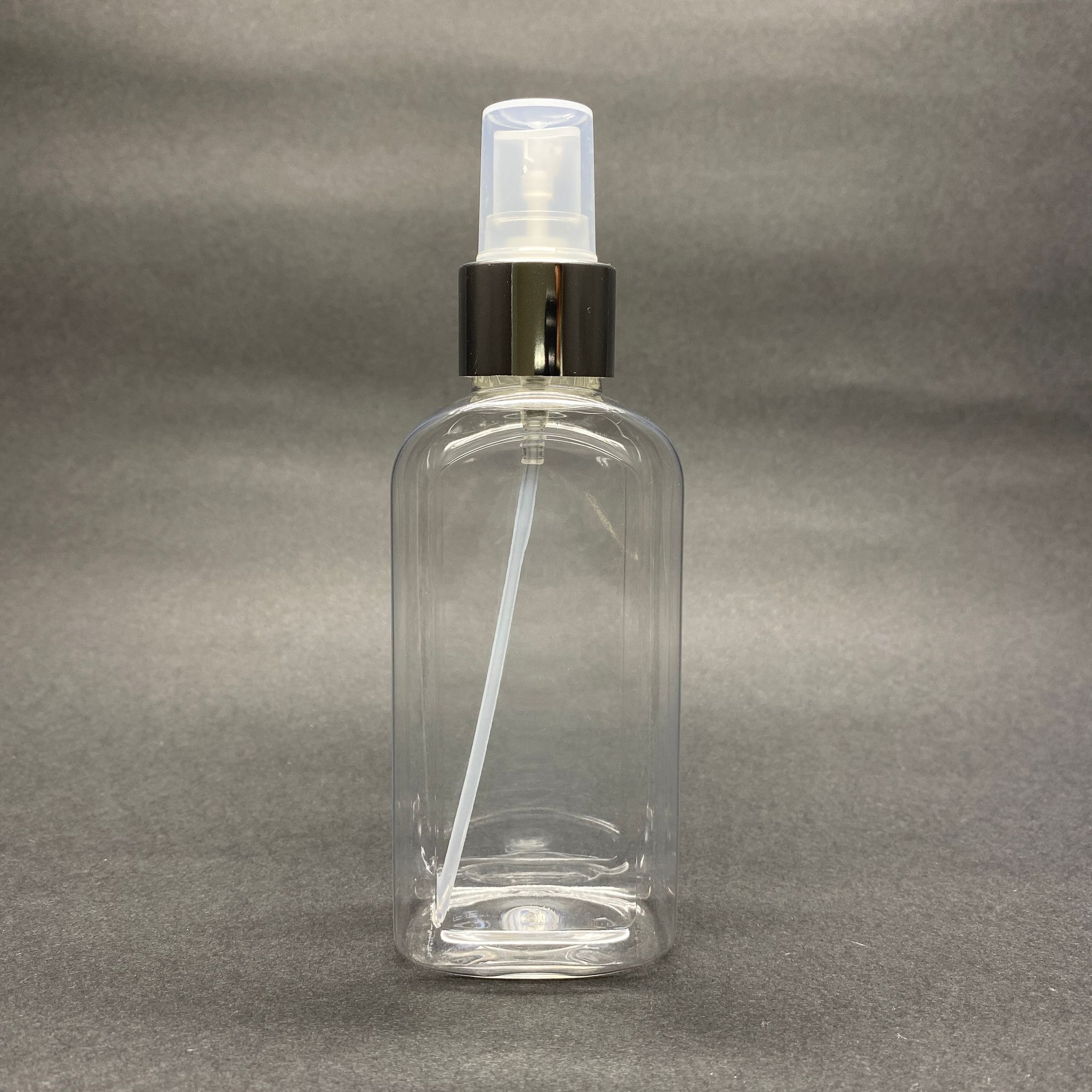 140 Cc Yassı Şişe - Gümüş Spreyli - 140 Ml Yassı Plastik Fısfıslı Şişe