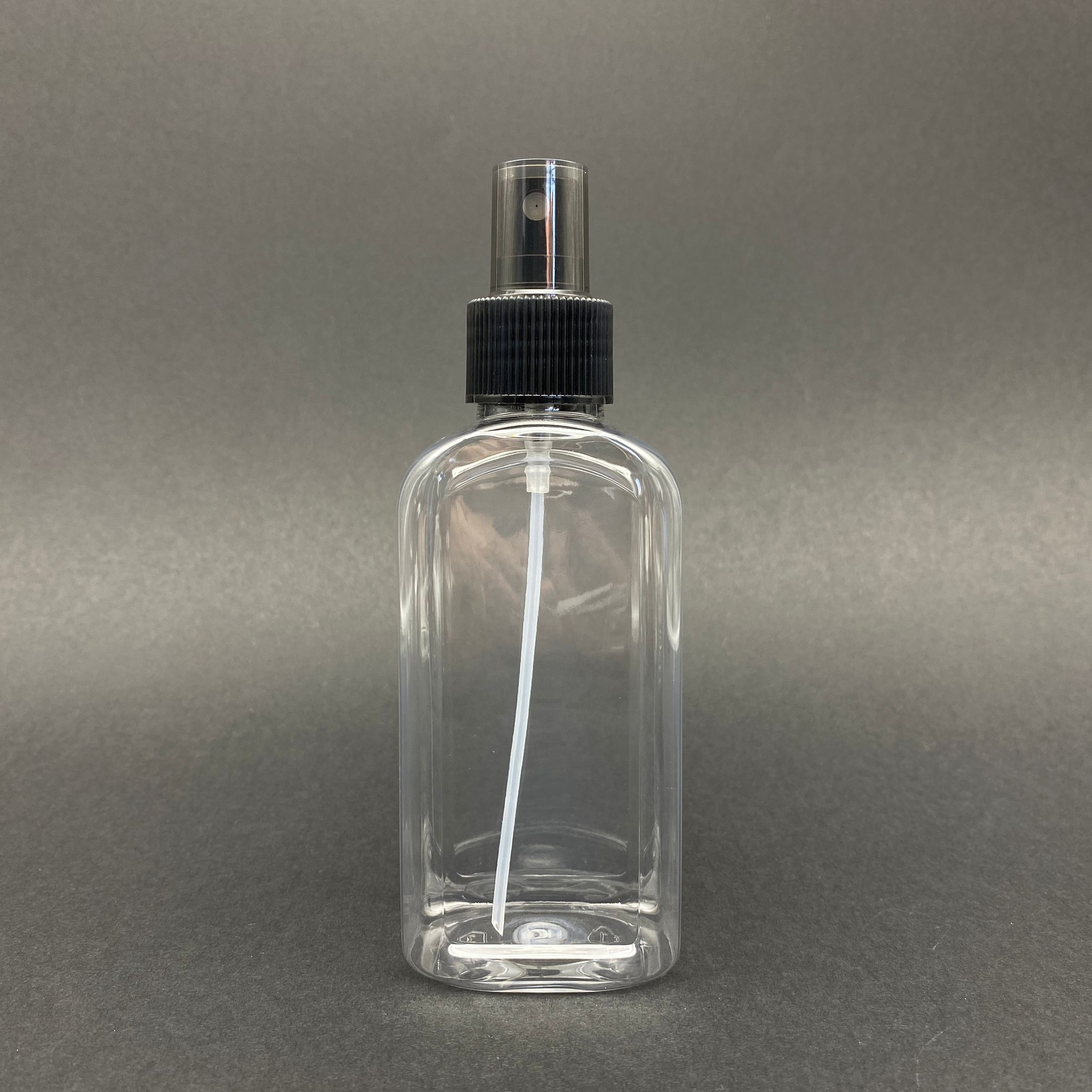 140 Cc Yassı Şişe - Siyah Spreyli - 140 Ml Yassı Plastik Fısfıslı Şişe