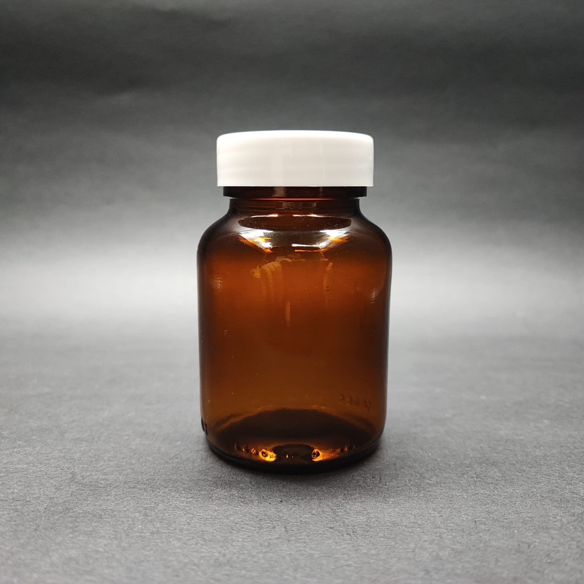 140 Ml Cam Tablet Şişe + Beyaz Kapak - 140 Cc Amber Şişecam Ecza Şişeleri - Şişecam Ürün Kodu 718814