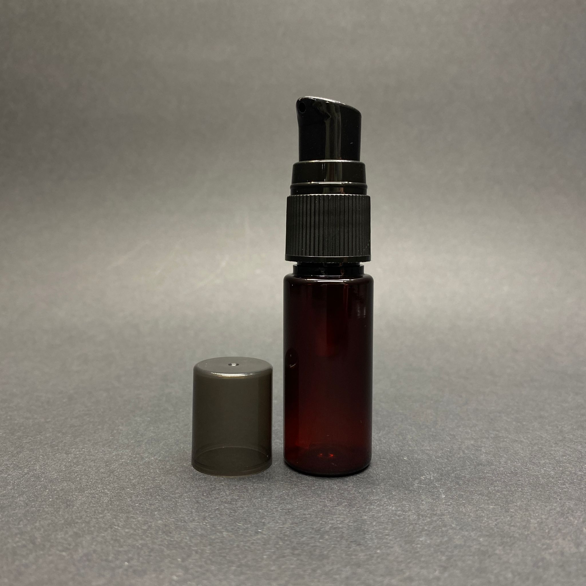 15 Cc Amber Losyon Pompalı Pet Şişe - Krem, Losyon, Yağ, Serum Vb İçin Kozmetik Ambalajı (Siyah Pompa)