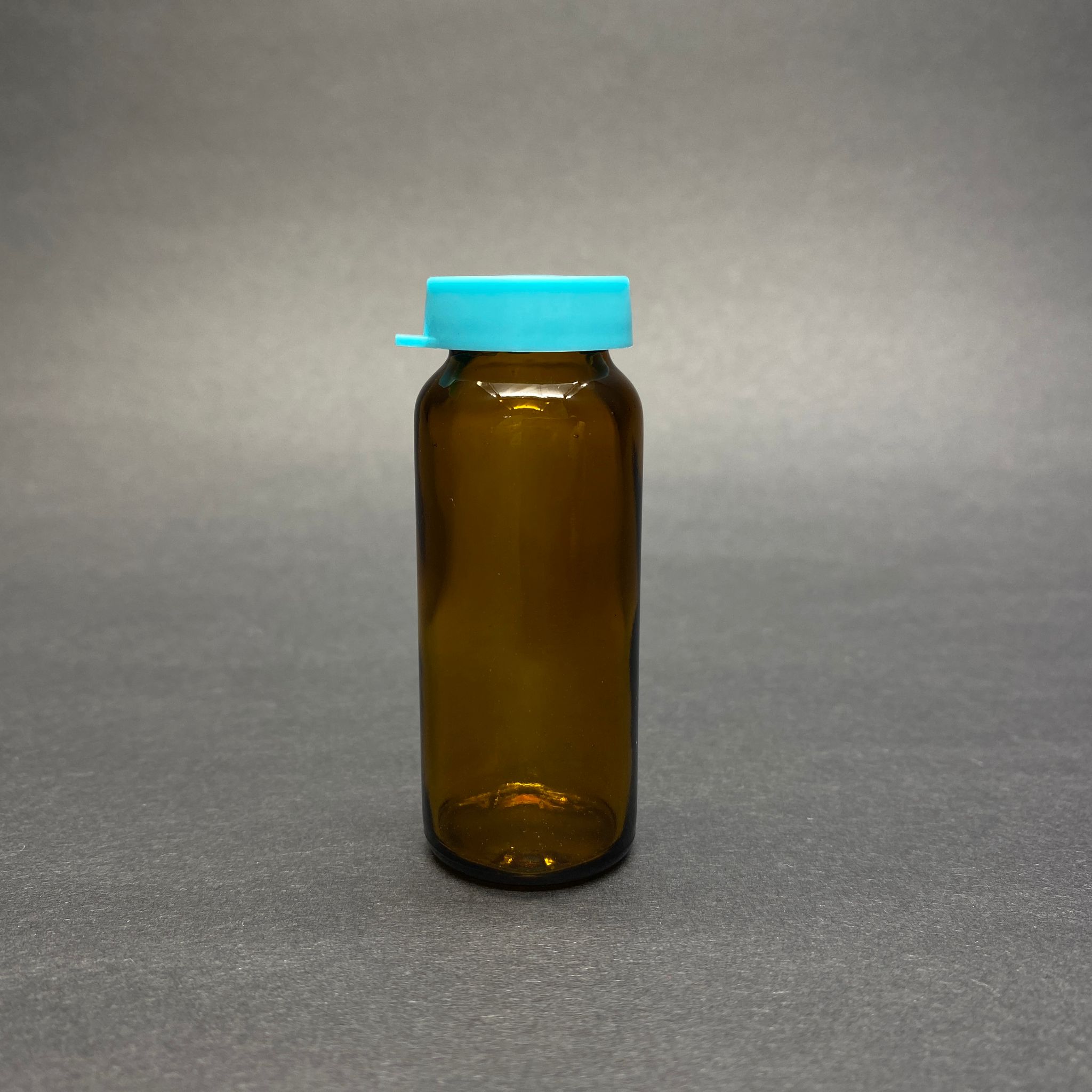 15 Cc Kapaklı Amber Cam Şişe - 15 Ml Aşı Şişesi - Penisilin Şişesi - Sızdırmaz Turkuaz Kapaklı Flakon Şişe Ecza Şişeleri