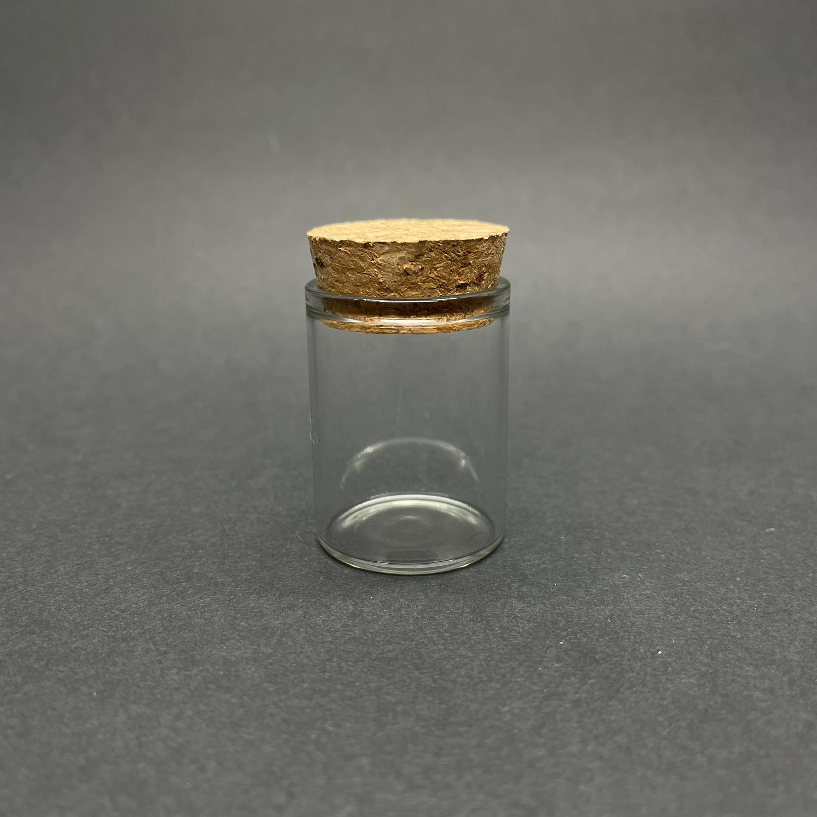 15 Cc Mantar Tıpalı Cam Şişe - 15 Ml Geniş Ağızlı Mantar Tıpalı Cam Şişe 30X40 Mm