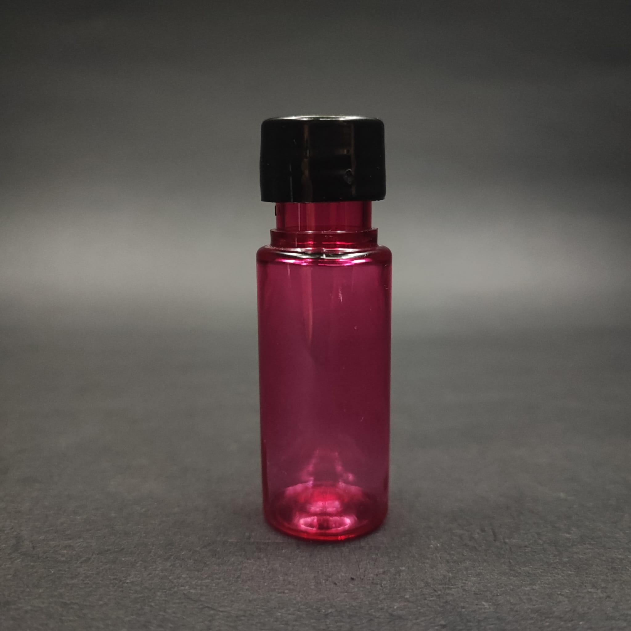 15 Cc Pembe Plastik Şişe + Kendinden Contalı Sızdırmaz Siyah Kapak  - 15 Ml Kapaklı Pet Şişe