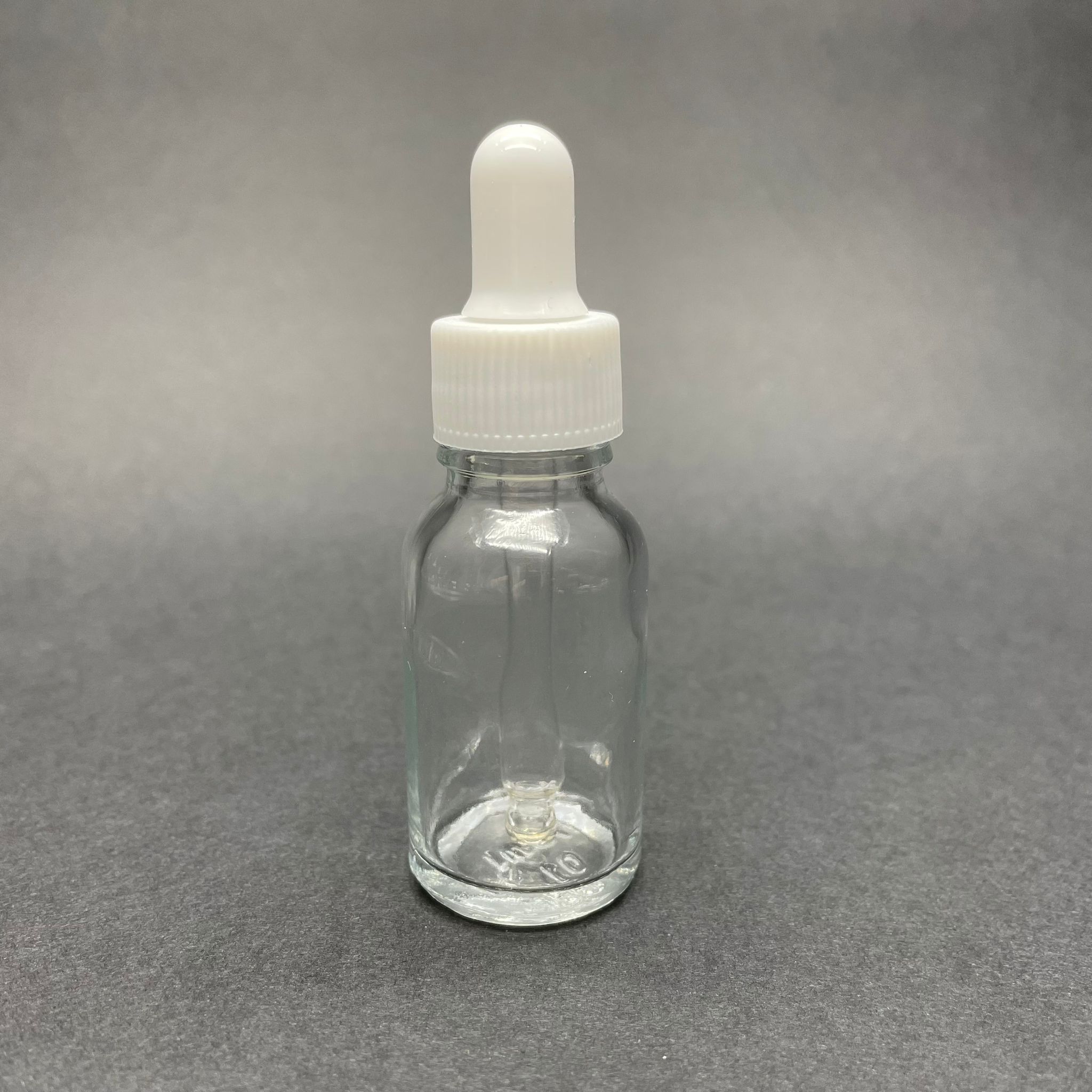 15 Cc Şeffaf Cam Damlalıklı Şişe - Beyaz Emzik - Beyaz Plastik Kapak - 15 Ml Cam Damlalıklı Şişe
