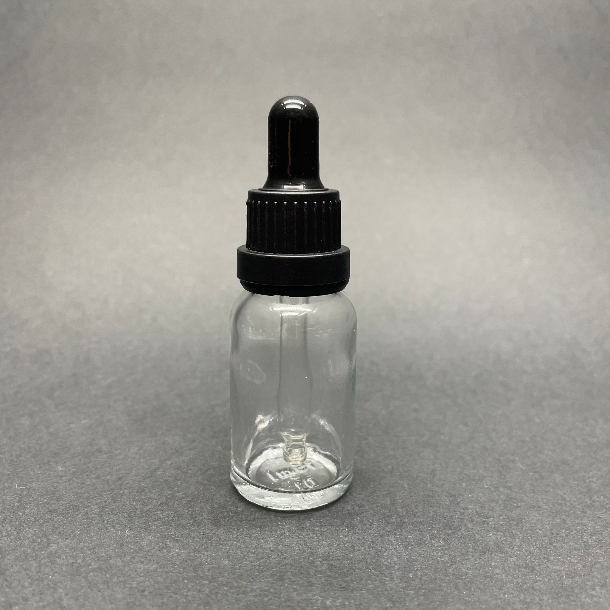 15 Cc Şeffaf Cam Damlalıklı Şişe - Siyah Emzik - Siyah Kilitli Plastik Kapak - 15 Ml Cam Damlalıklı Şişe