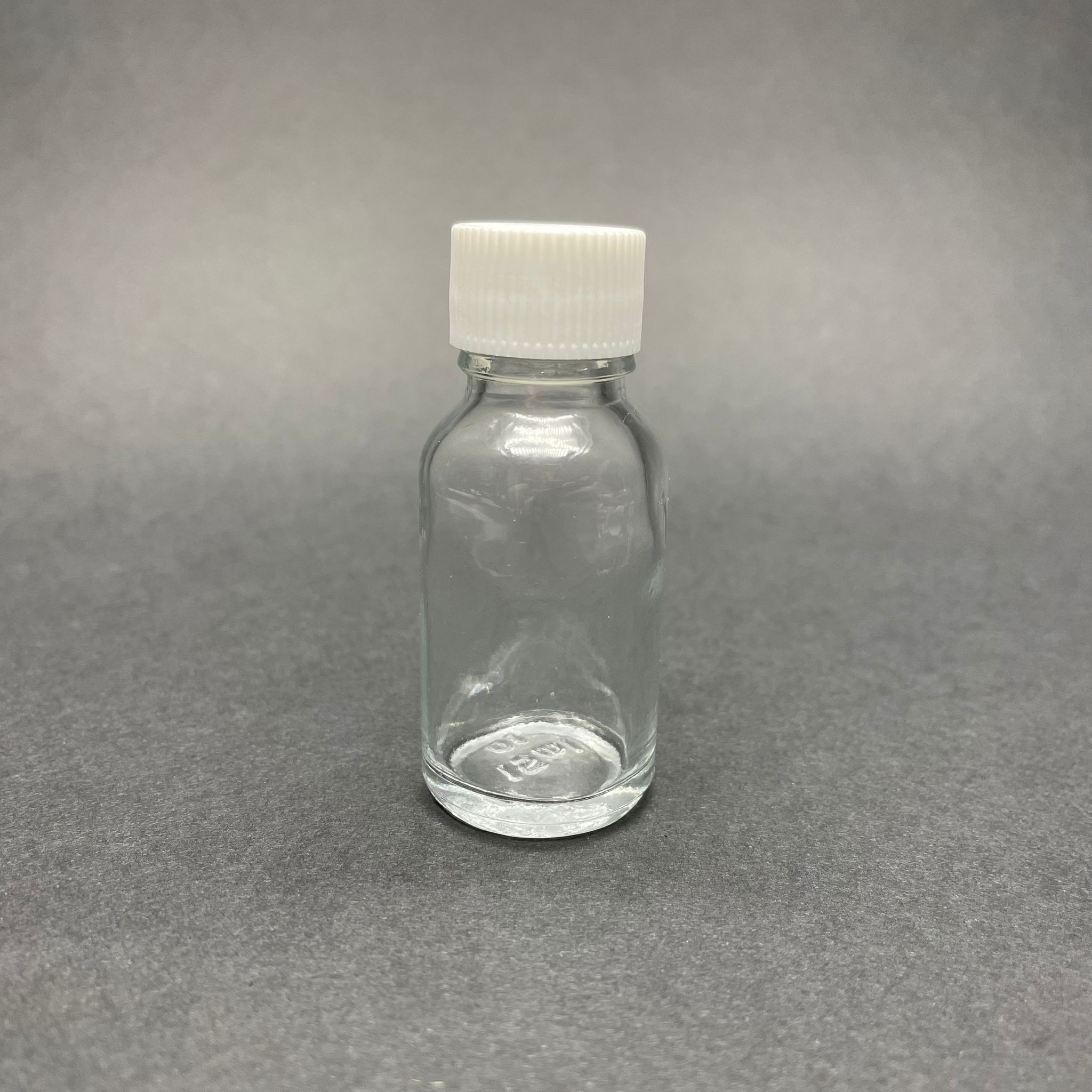 15 Cc Şeffaf Cam Şişe Beyaz Kapaklı - 15 Ml Kapaklı Cam Şişe