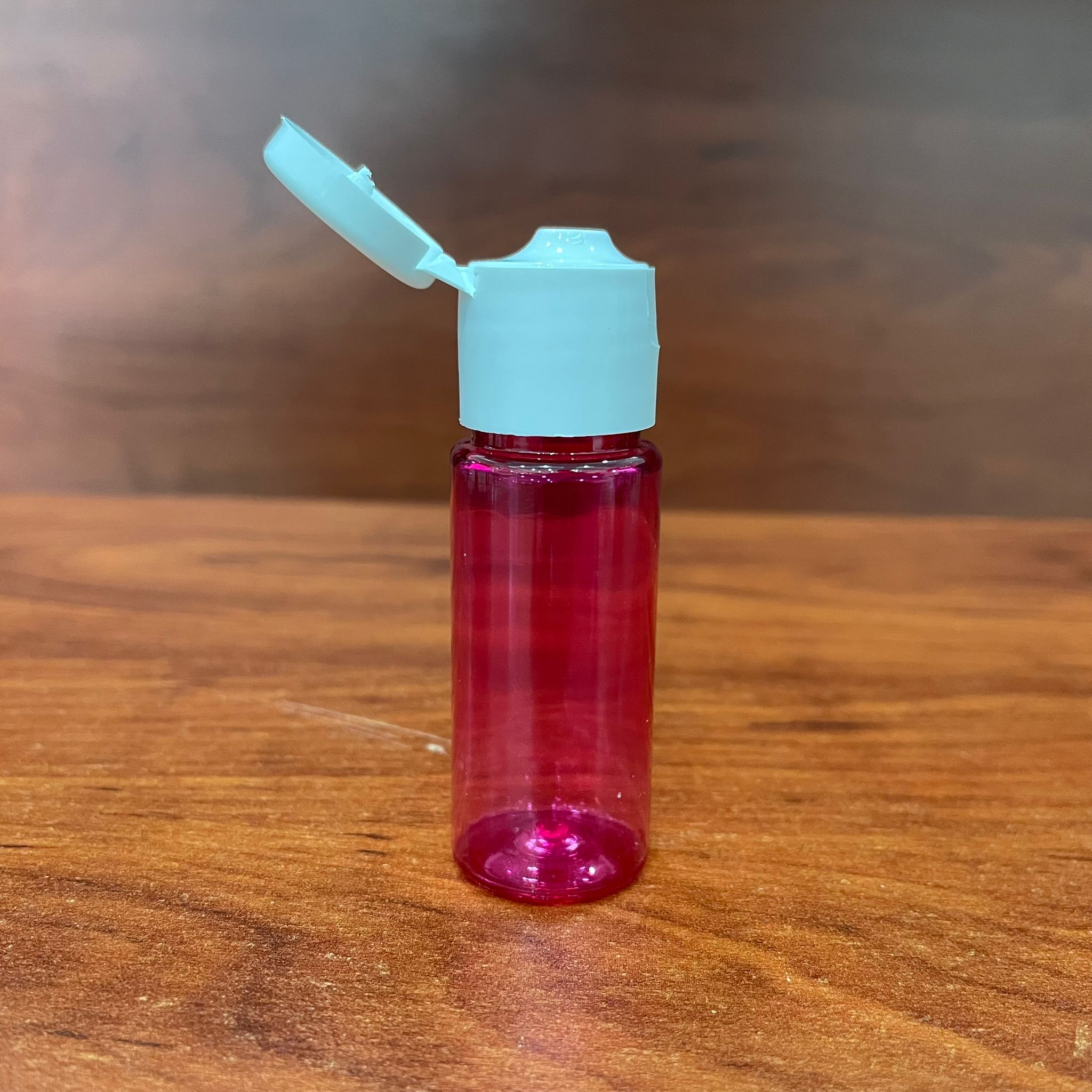15 Cc Silindir Pet Şişe - Beyaz Fliptop Çıtçıt Kapaklı - 15 Ml Pet Şişe - Pembe