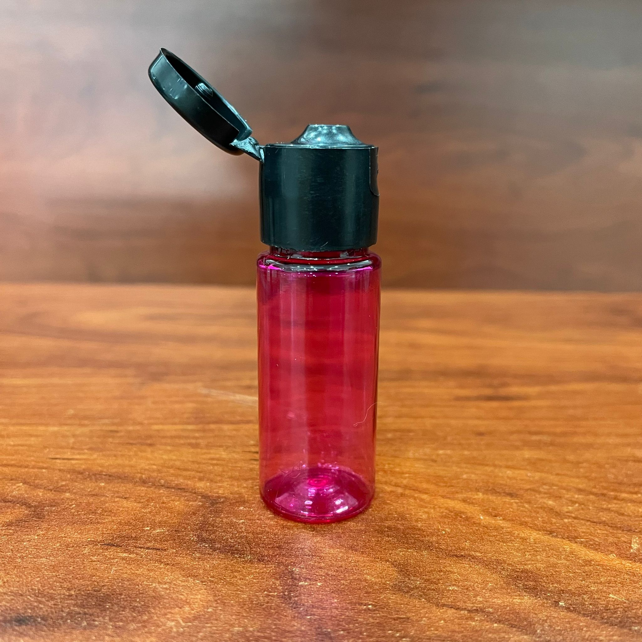 15 Cc Silindir Pet Şişe - Siyah Fliptop Çıtçıt Kapaklı - 15 Ml Pet Şişe - Pembe