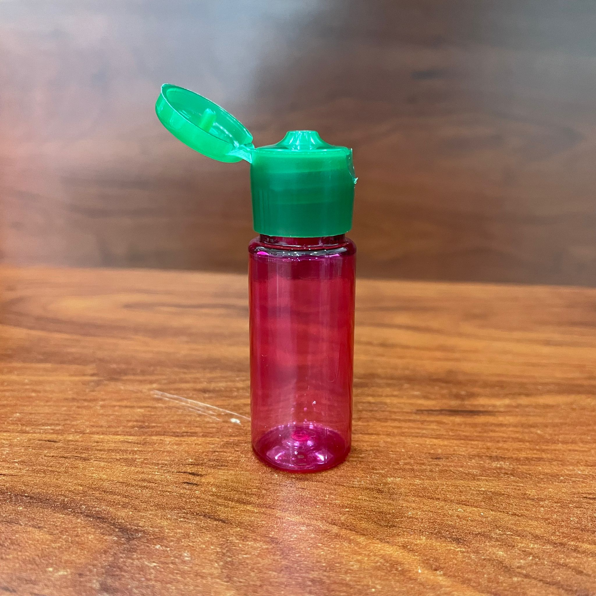 15 Cc Silindir Pet Şişe - Yeşil Fliptop Çıtçıt Kapaklı - 15 Ml Pet Şişe - Pembe