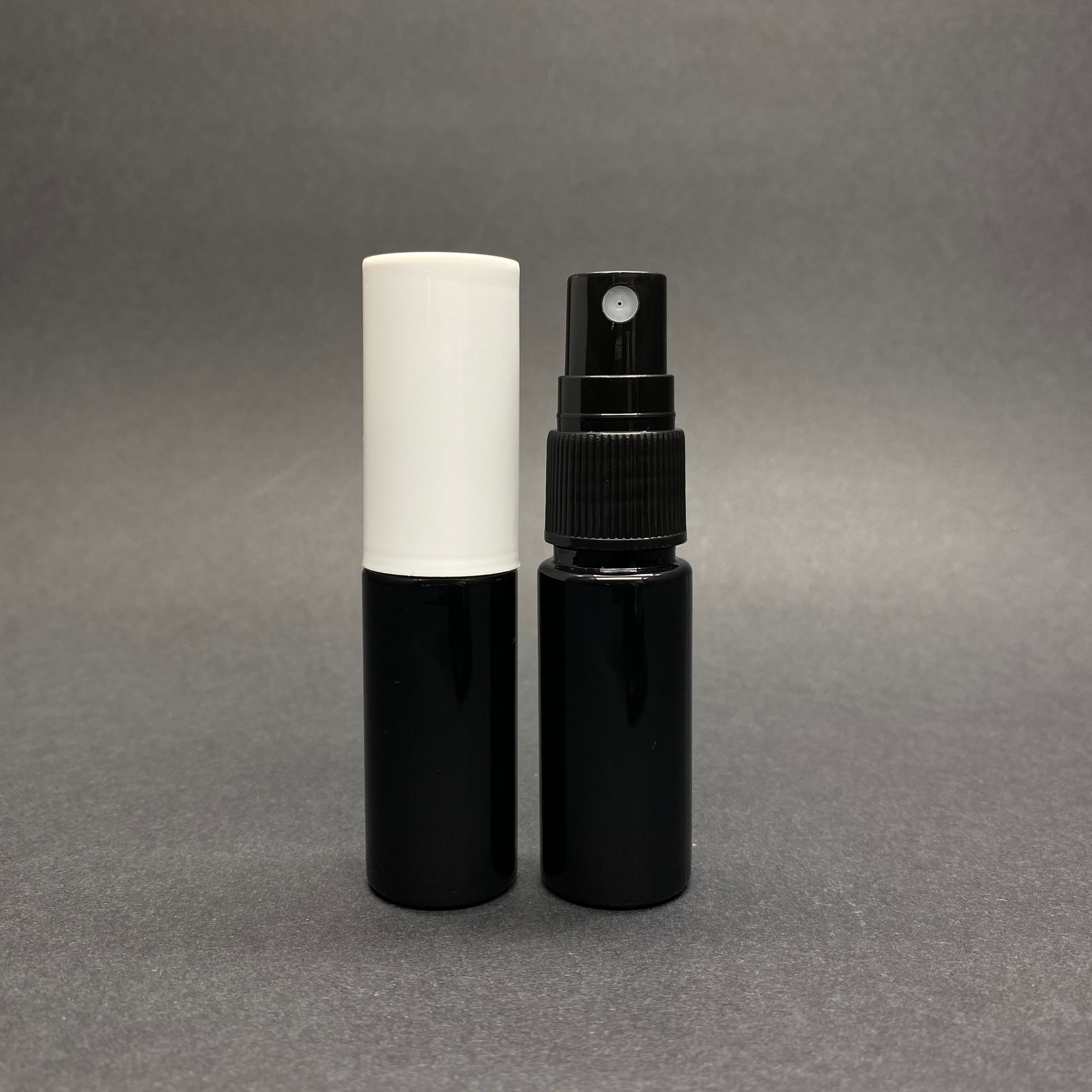 15 Cc Siyah Parfüm Şişesi Plastik - Siyah Sprey + Beyaz Kapak - 15 Ml Parfüm Şişesi Pet