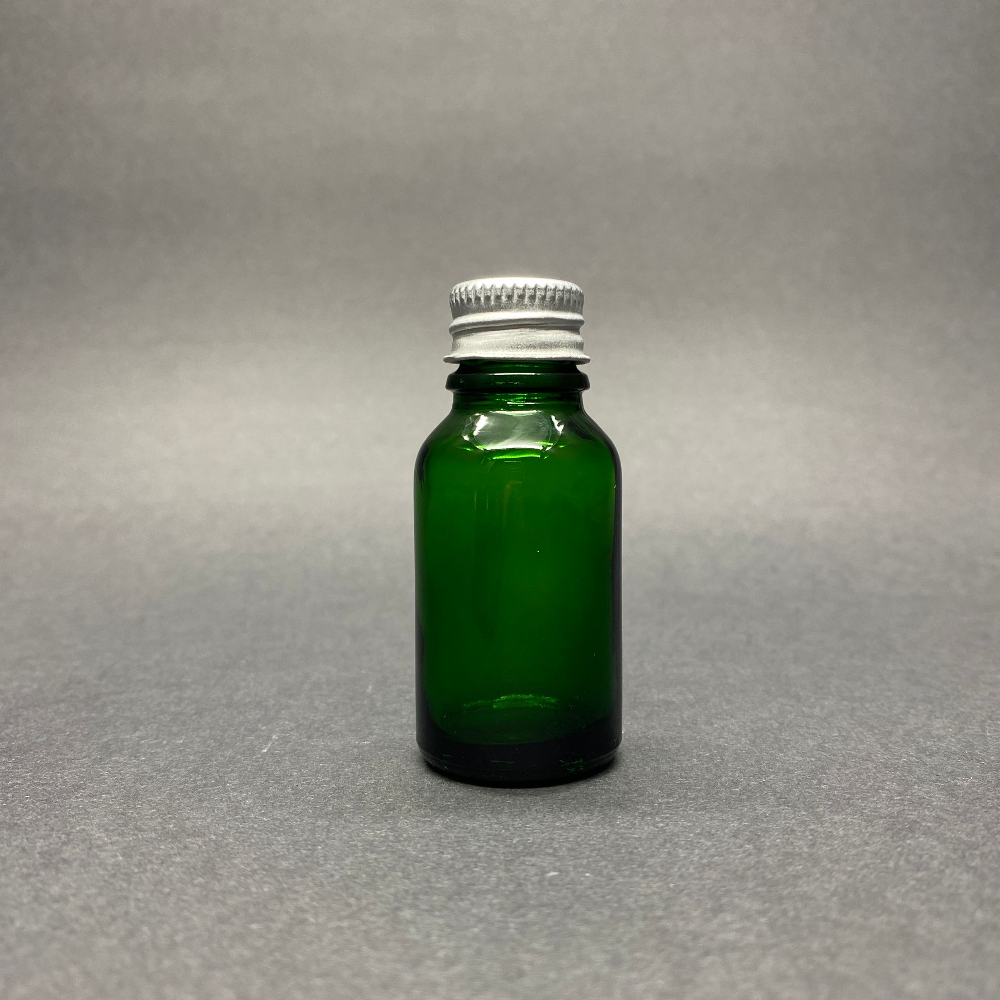 15 Cc Yeşil Cam Şişe - Metal Gümüş Contalı Kapaklı - 15 Ml Yeşil Cam Şişe