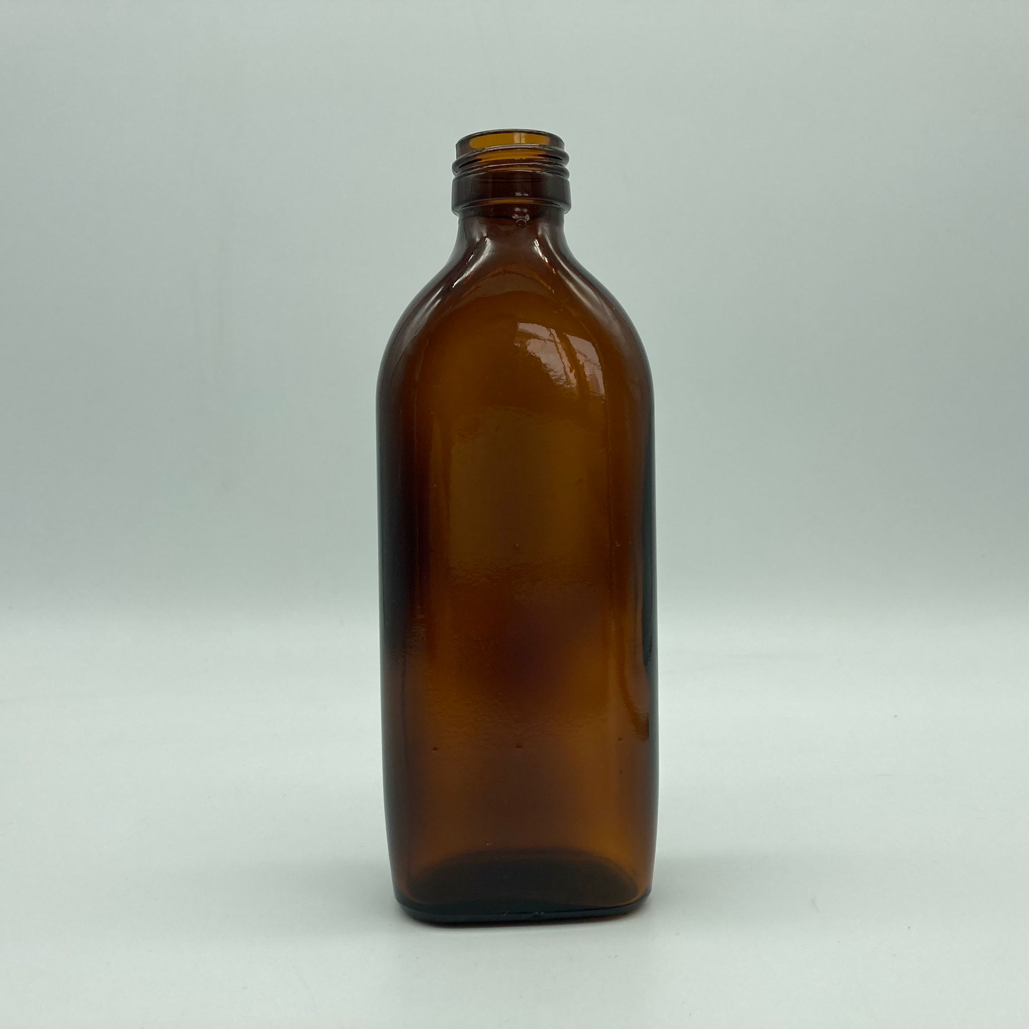 150 Cc Amber  Cam Yassı Cold Brew Şişe (Soğuk Kahve Şişesi) Kapaksız (25 Ağız) - 150 Ml Yassı Cam Şişe