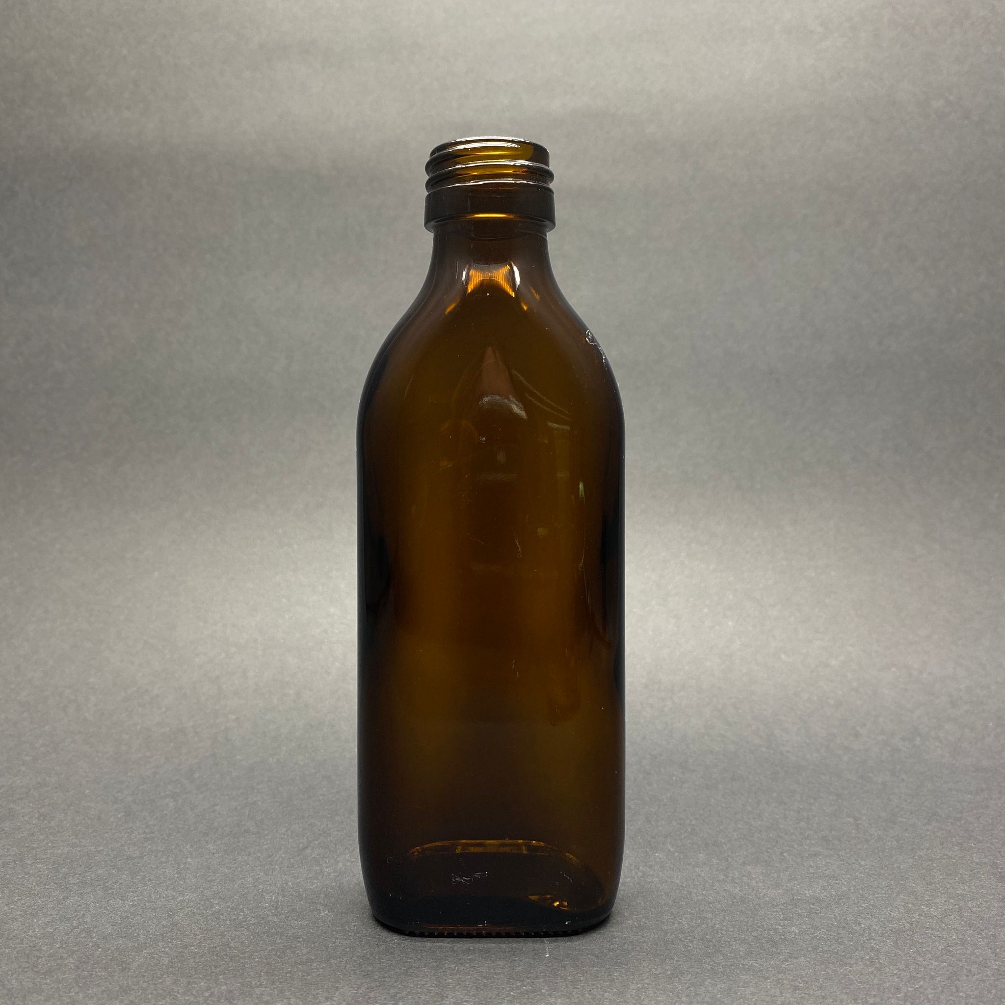 150 Cc Amber  Cam Yassı Cold Brew Şişe (Soğuk Kahve Şişesi) Kapaksız (28 Ağız) - 150 Ml Yassı Cam Şişe