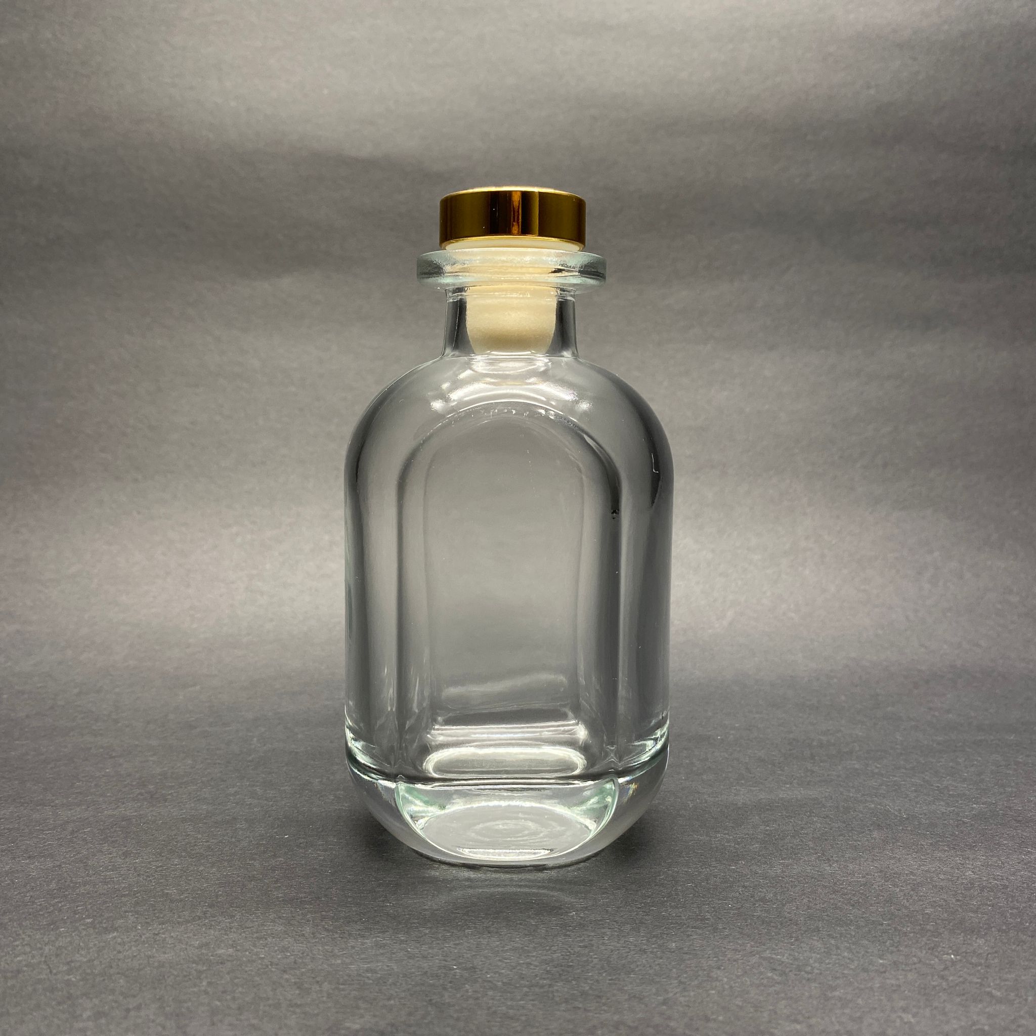 150 Cc Cam Bambu Oda Kokusu Şişesi - 150 Ml Diffuser Cam Şişe + Gold Mantar Tıpa