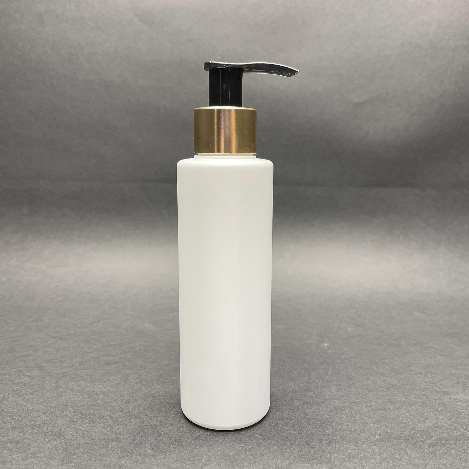 150 Cc Mat Beyaz Sert Polietilen Şişe - Gold Pompalı - 150 Ml Beyaz Plastik Şişe (Yoğun Kıvamlı Sıvılarda Tıkanmaz)