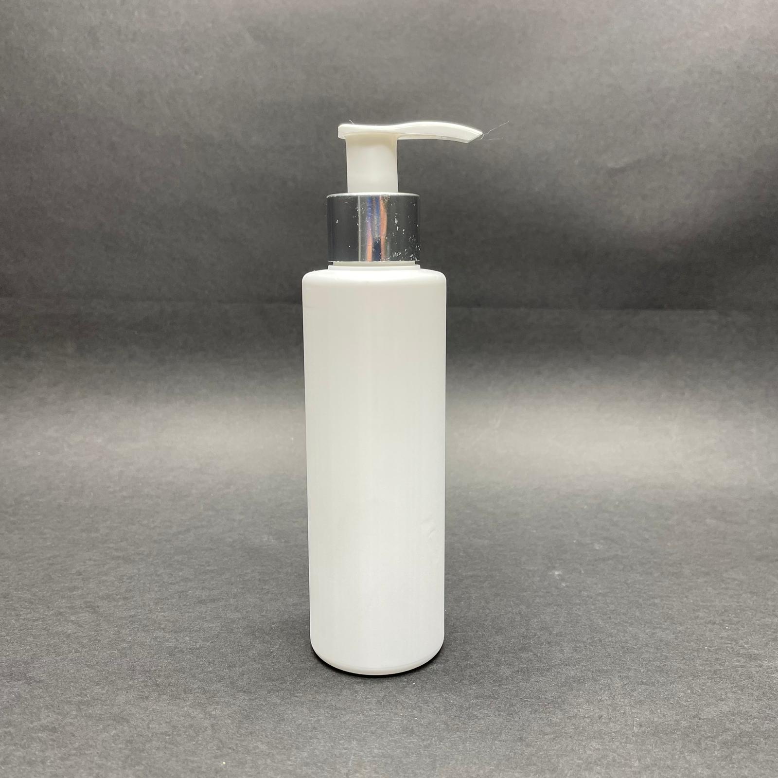 150 Cc Mat Beyaz Sert Polietilen Şişe - Gümüş Pompalı - 150 Ml Beyaz Plastik Şişe (Yoğun Kıvamlı Sıvılarda Tıkanmaz)
