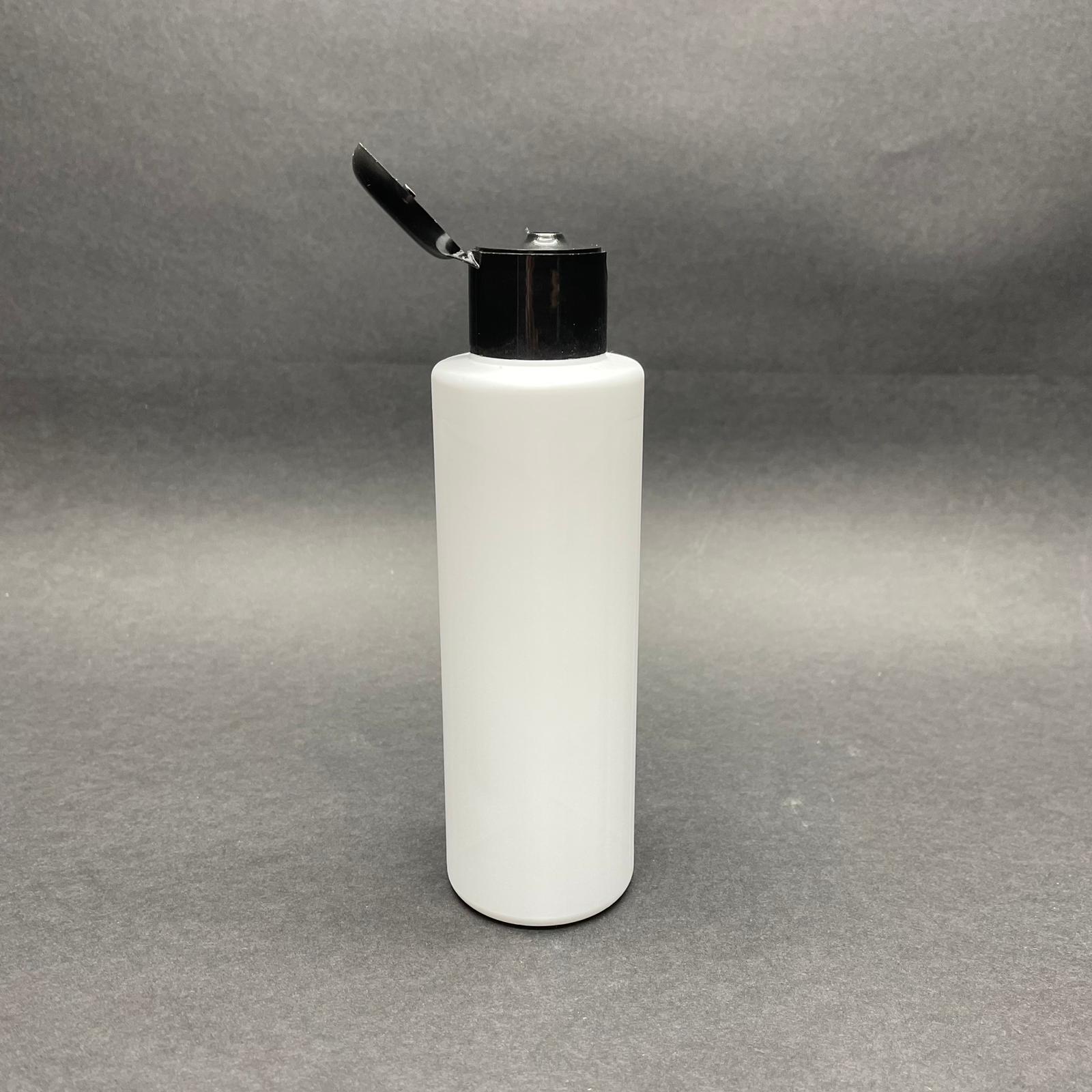 150 Cc Mat Beyaz Sert Polietilen Şişe - Siyah Açılır Kapanır Fliptop Kapaklı - 150 Ml Beyaz Plastik Şişe
