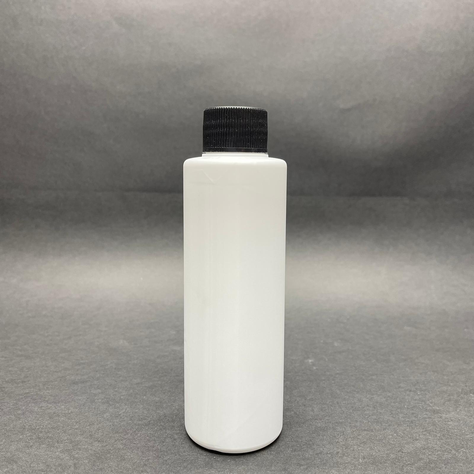150 Cc Mat Beyaz Sert Polietilen Şişe - Siyah Contalı Kapaklı - 150 Ml Beyaz Plastik Şişe