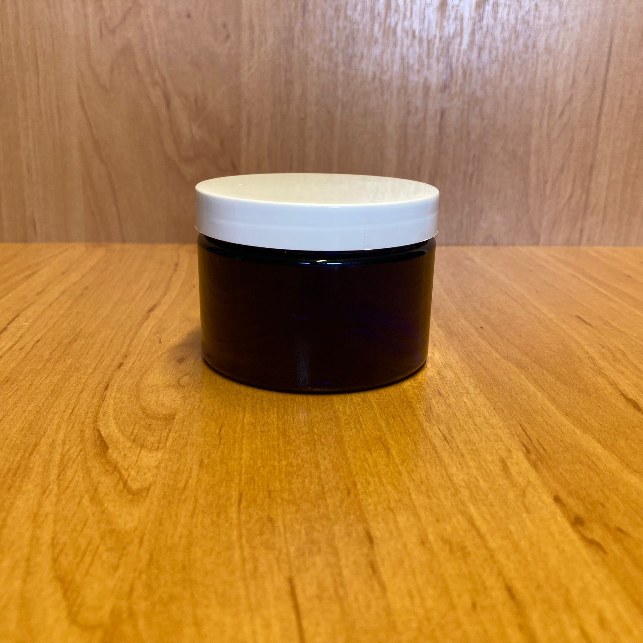 150 Cc Mavi Sert Plastik Kavanoz - Beyaz Kapaklı - 150 Ml Plastik Krem Kavanozu