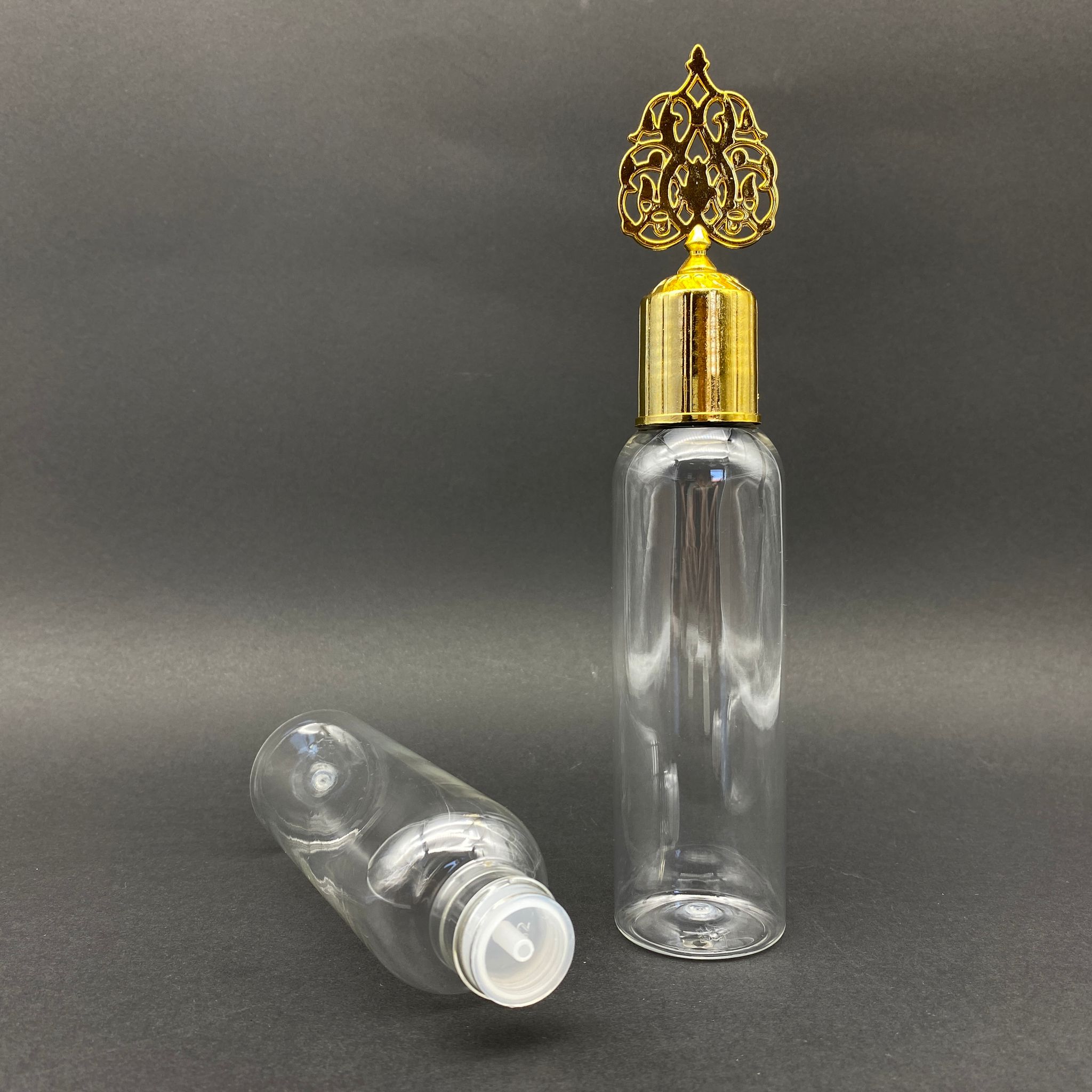 150 Cc Pet Şişe - Gold Osmanlı Kapaklı - Kolonya Tıpalı - 150 Ml Plastik Kolonya Şişesi