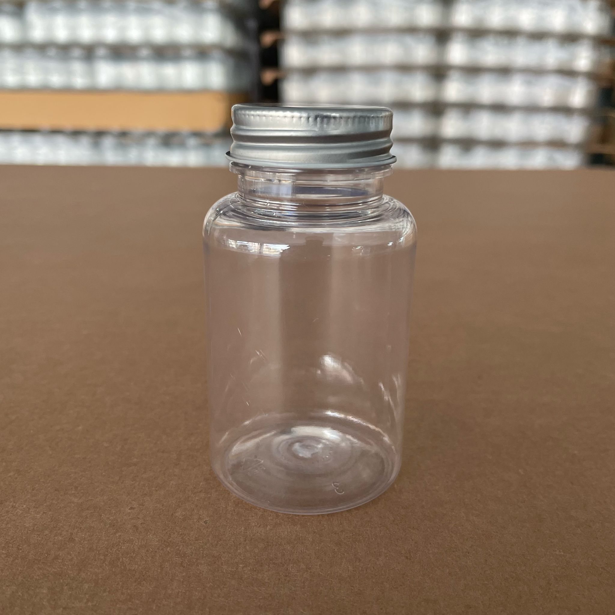 150 Cc Şeffaf Pet Tablet Şişesi - Gümüş Metal Kapaklı - 150 Ml Kapsül Kutusu - İlaç Şişesi - Medikal Hap Şişesi - Farmasötik Kavanoz