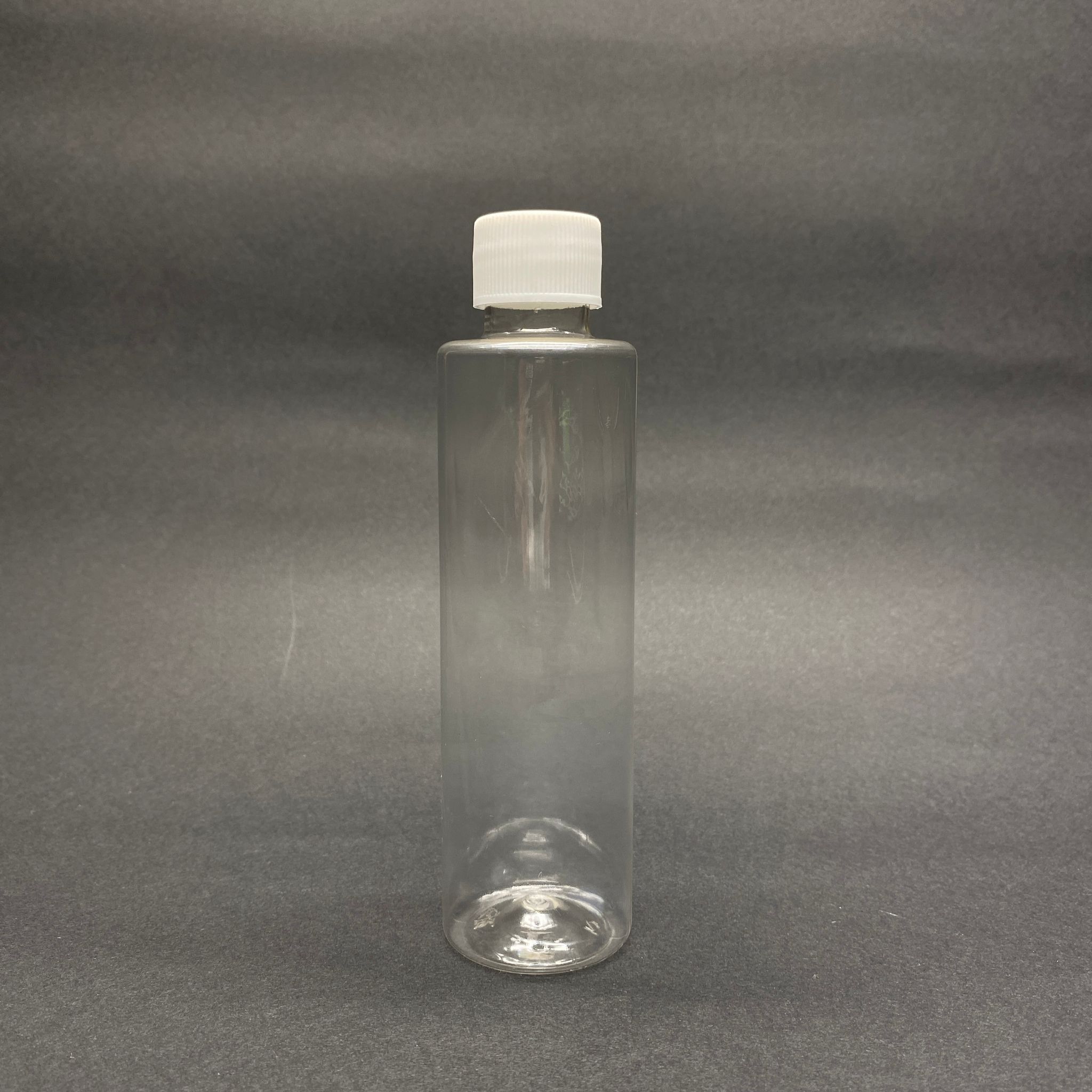 150 Cc Şeffaf Silindir Küt Boyunlu Pet Şişe - Beyaz Plastik Kapaklı - 150 Ml Pet Şişe