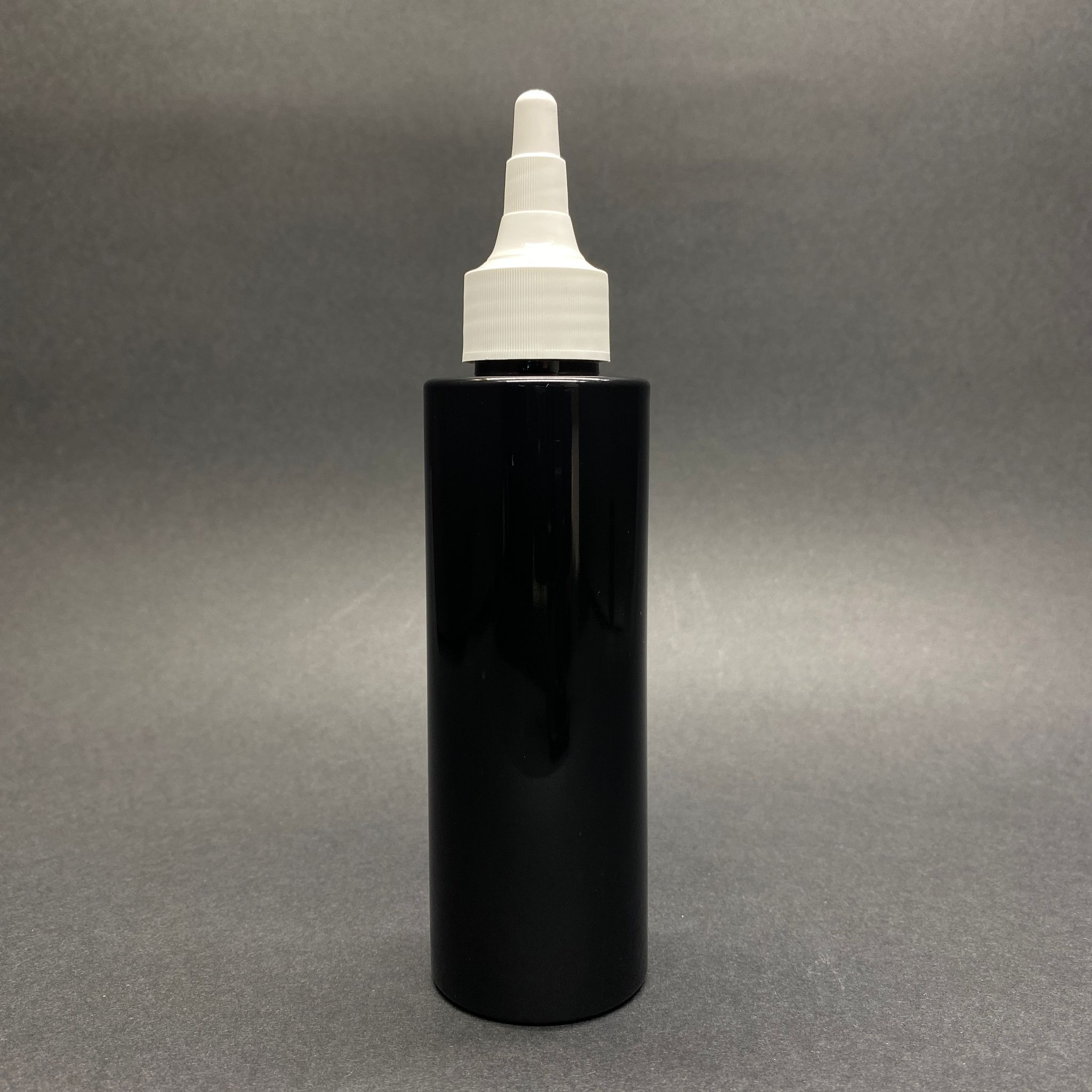 150 Cc Siyah Pet Şişe - Beyaz Asansör Akıtıcı Kapaklı - 150 Ml Plastik Akıtıcılı Şişe