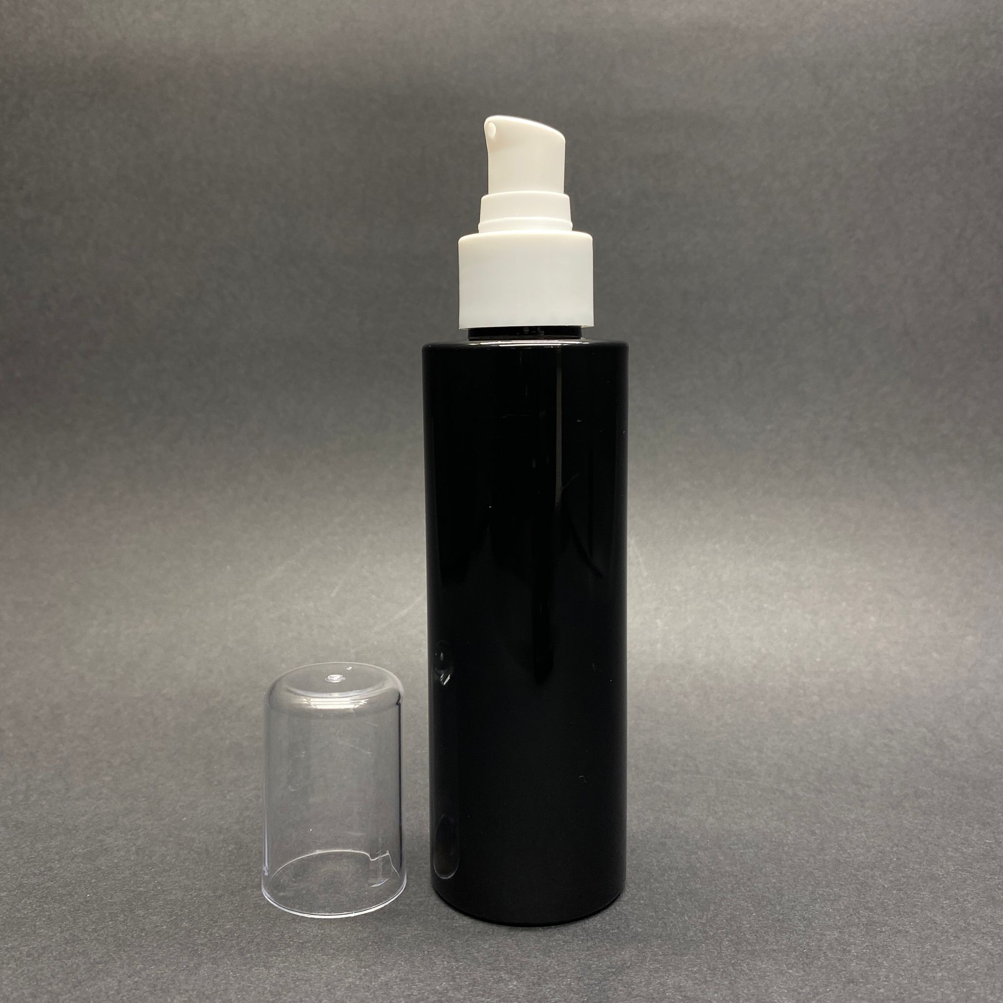 150 Cc Siyah Pet Şişe - Beyaz Losyon Pompalı - 150 Ml Pompalı Plastik Şişe