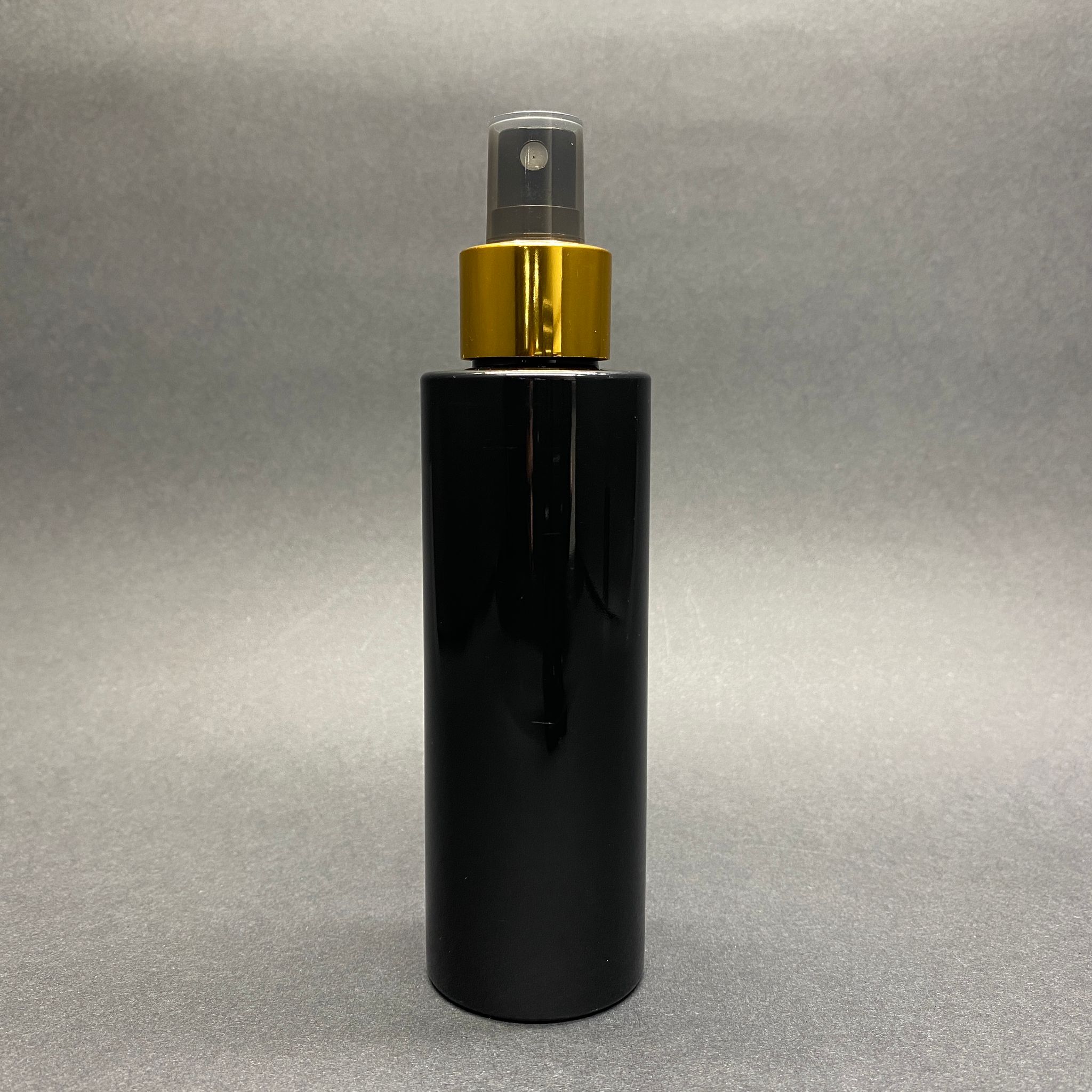 150 Cc Siyah Pet Şişe - Gold Spreyli - 150 Ml Spreyli Plastik Şişe