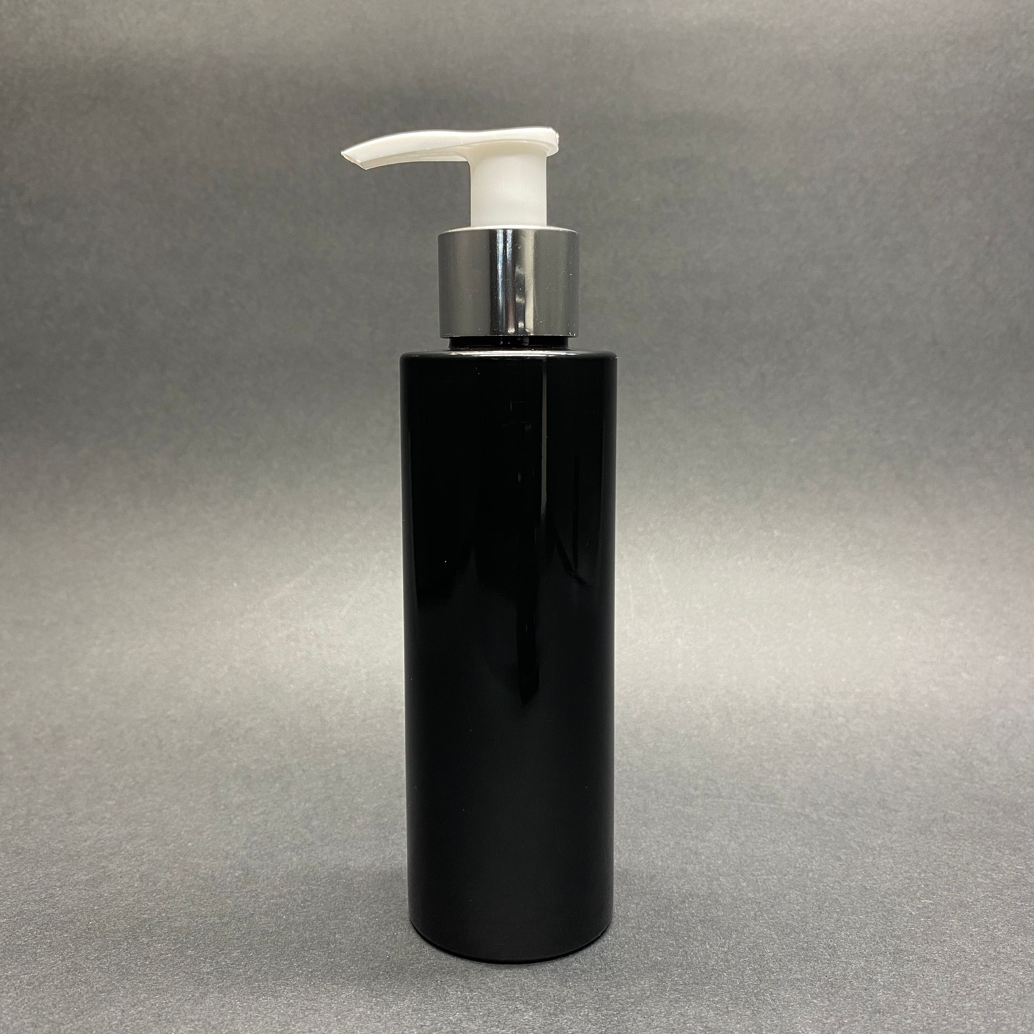 150 Cc Siyah Pet Şişe - Gümüş Pompalı - 150 Ml Pompalı Plastik Şişe