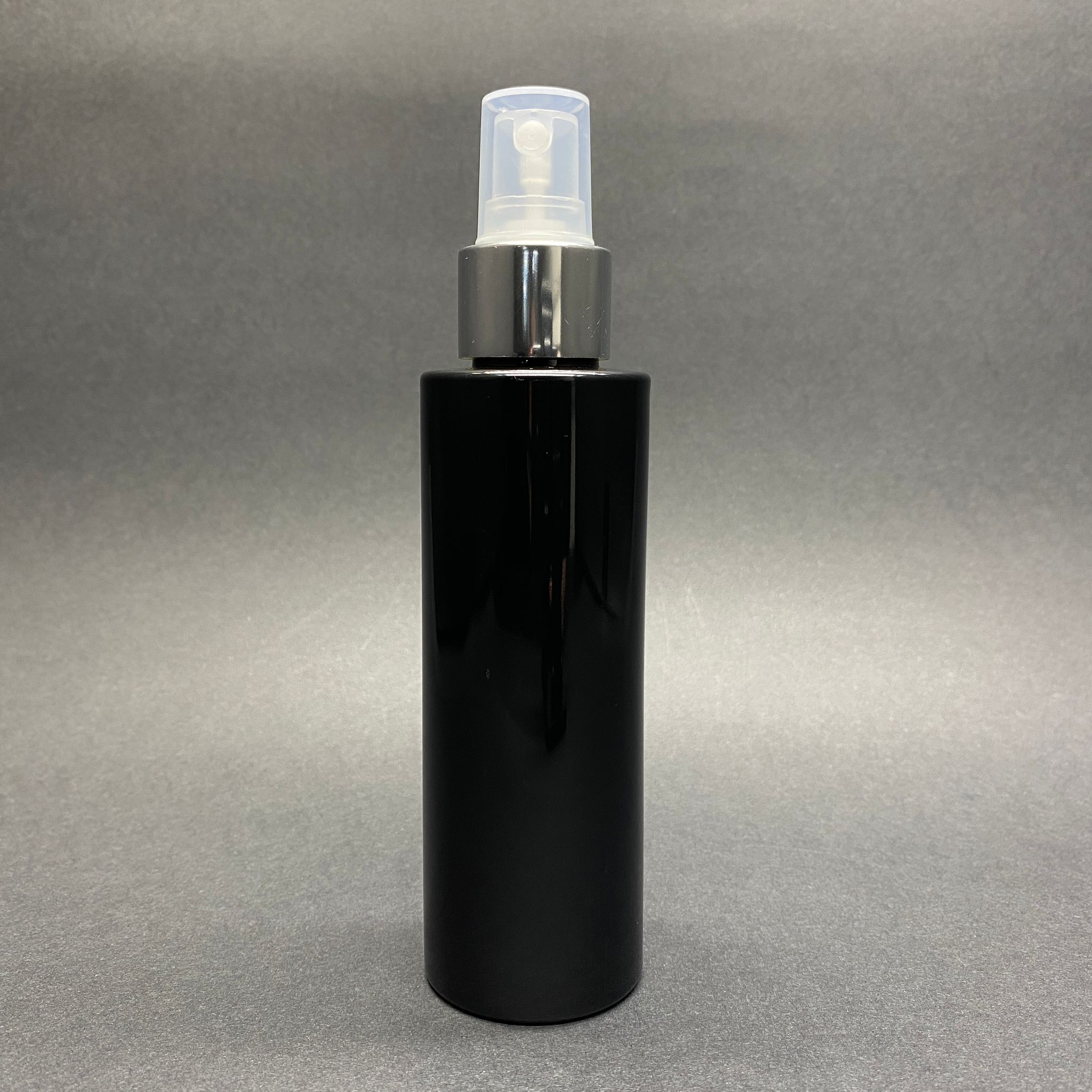 150 Cc Siyah Pet Şişe - Gümüş Spreyli - 150 Ml Spreyli Plastik Şişe