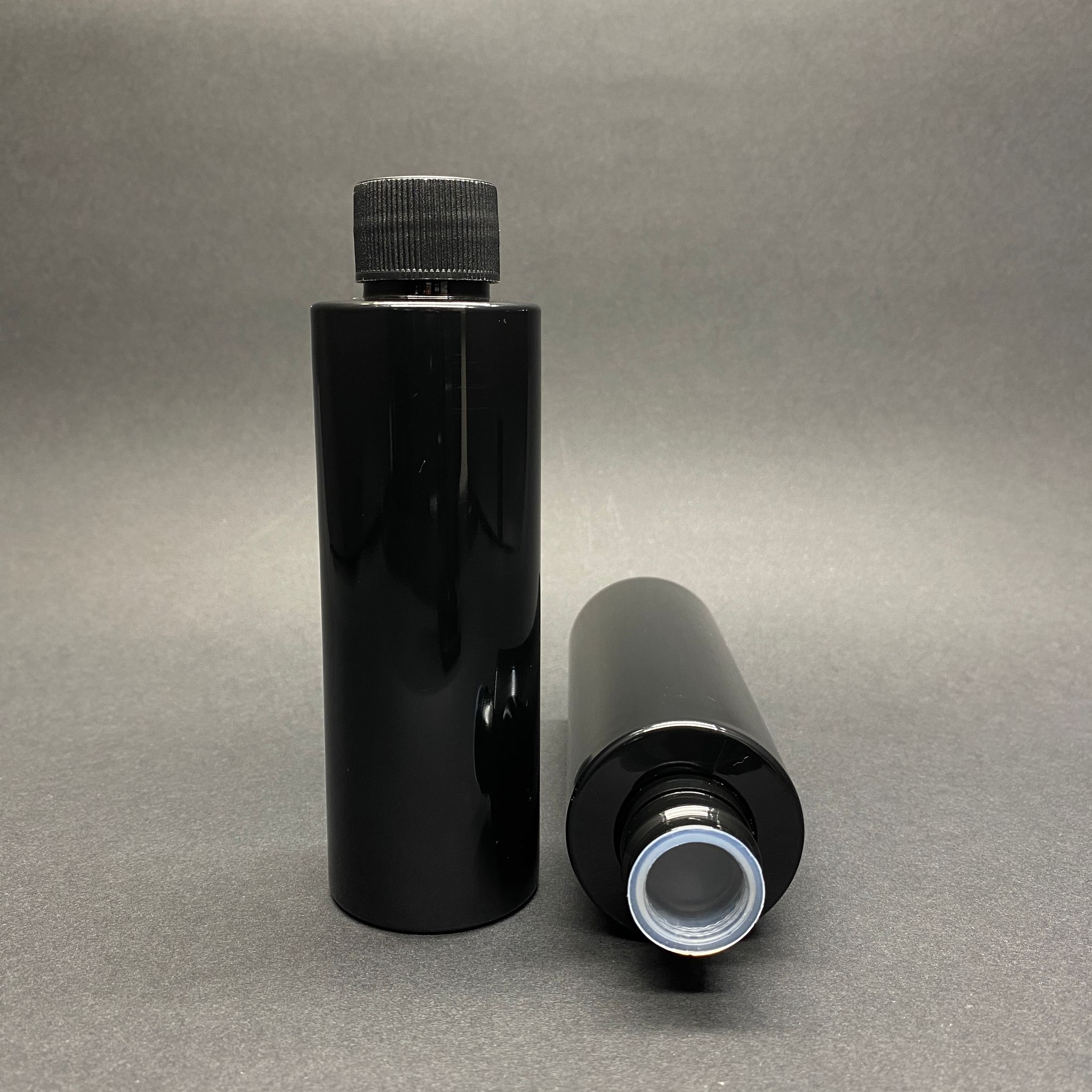 150 Cc Siyah Pet Şişe - Siyah Kapak + Kör Tıpa - 150 Ml Kapaklı Plastik Şişe