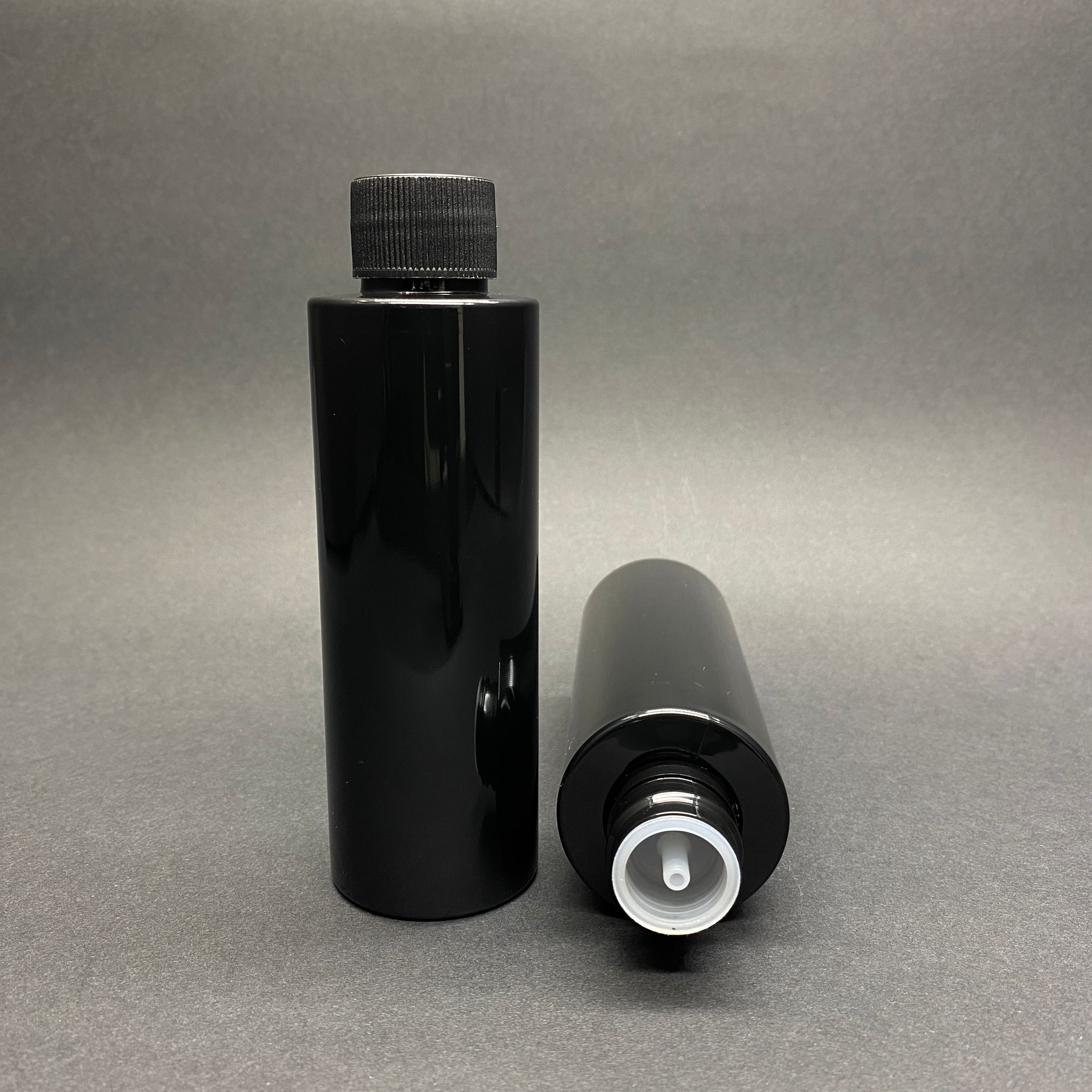 150 Cc Siyah Pet Şişe - Siyah Kapaklı + Kolonya Tıpalı - 150 Ml Kapaklı Plastik Şişe