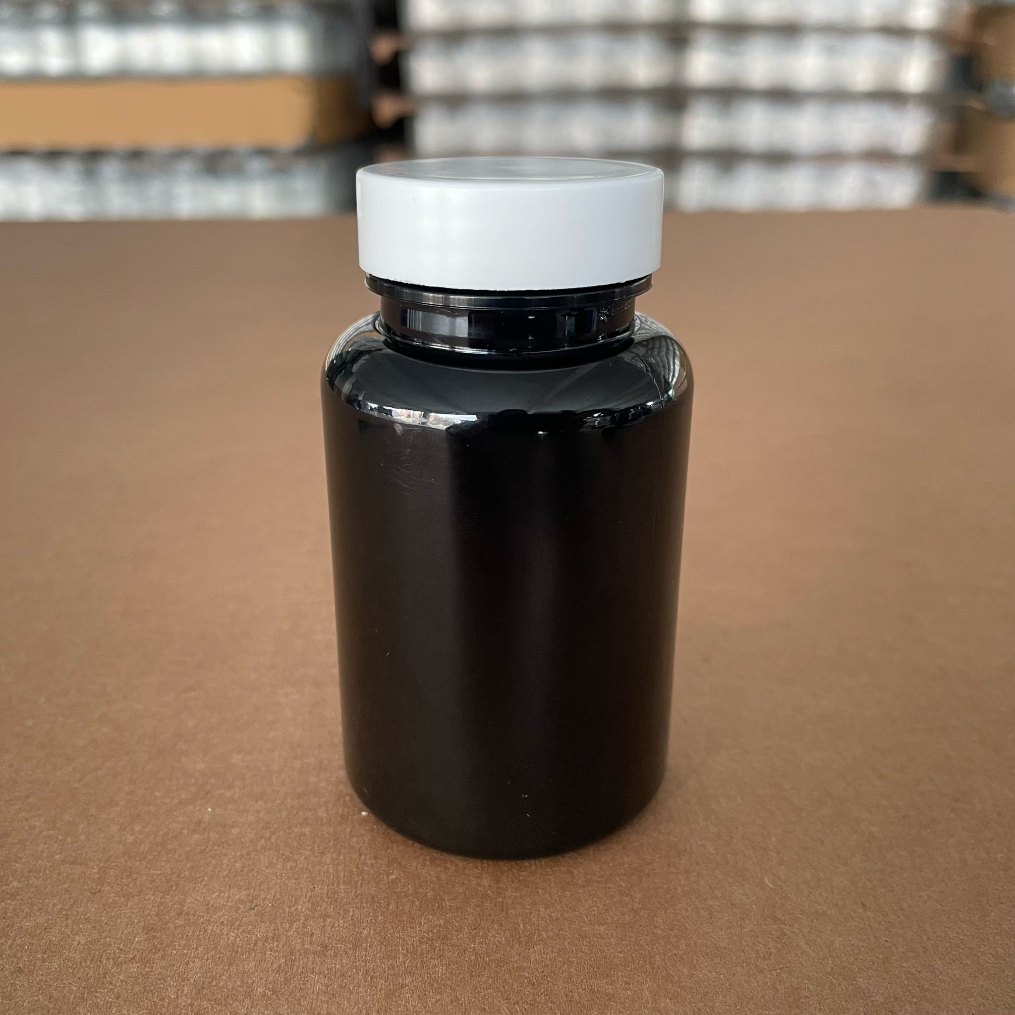 150 Cc Siyah Pet Tablet Şişesi - Beyaz Kapaklı - 150 Ml Kapsül Kutusu - İlaç Şişesi - Medikal Hap Şişesi - Farmasötik Kavanoz