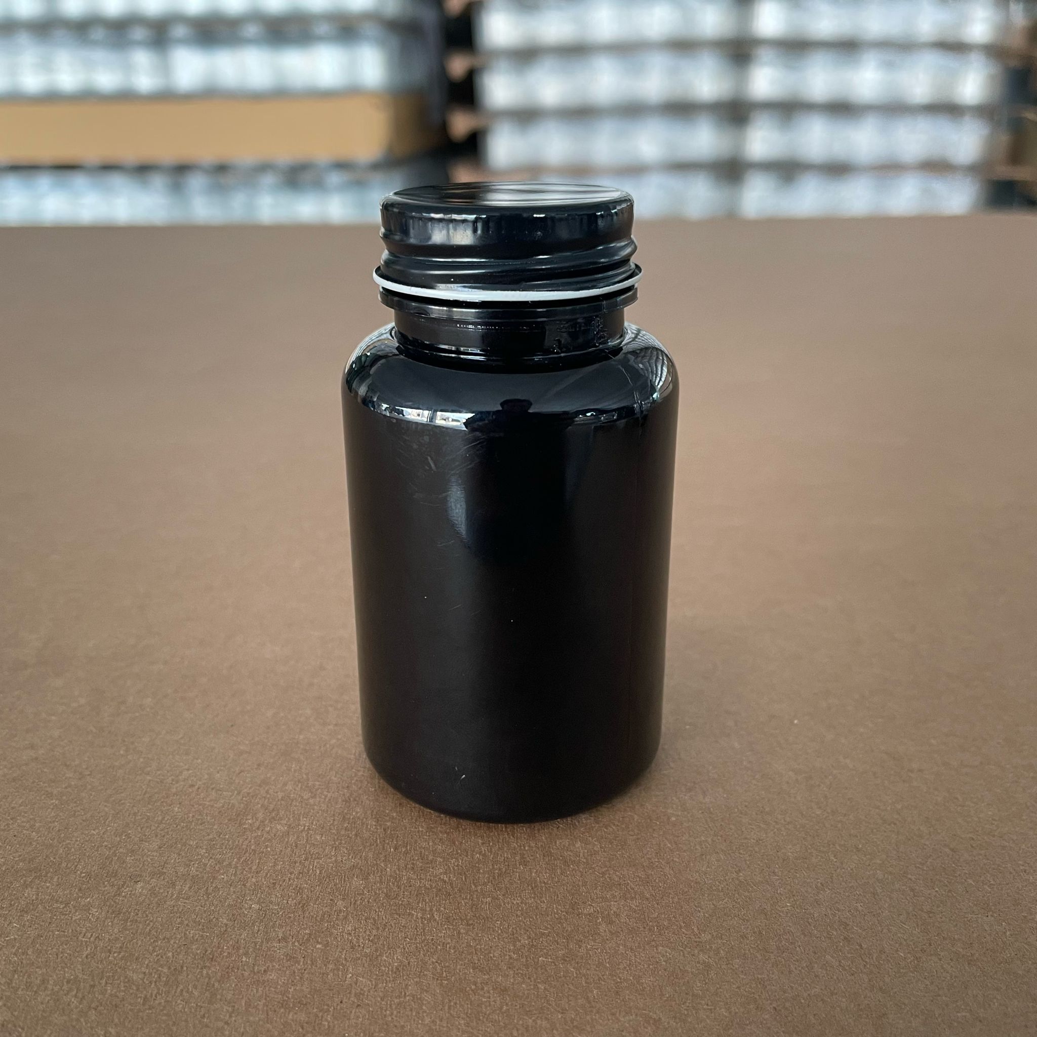 150 Cc Siyah Pet Tablet Şişesi - Siyah Metal Kapaklı - 150 Ml Kapsül Kutusu - İlaç Şişesi - Medikal Hap Şişesi - Farmasötik Kavanoz