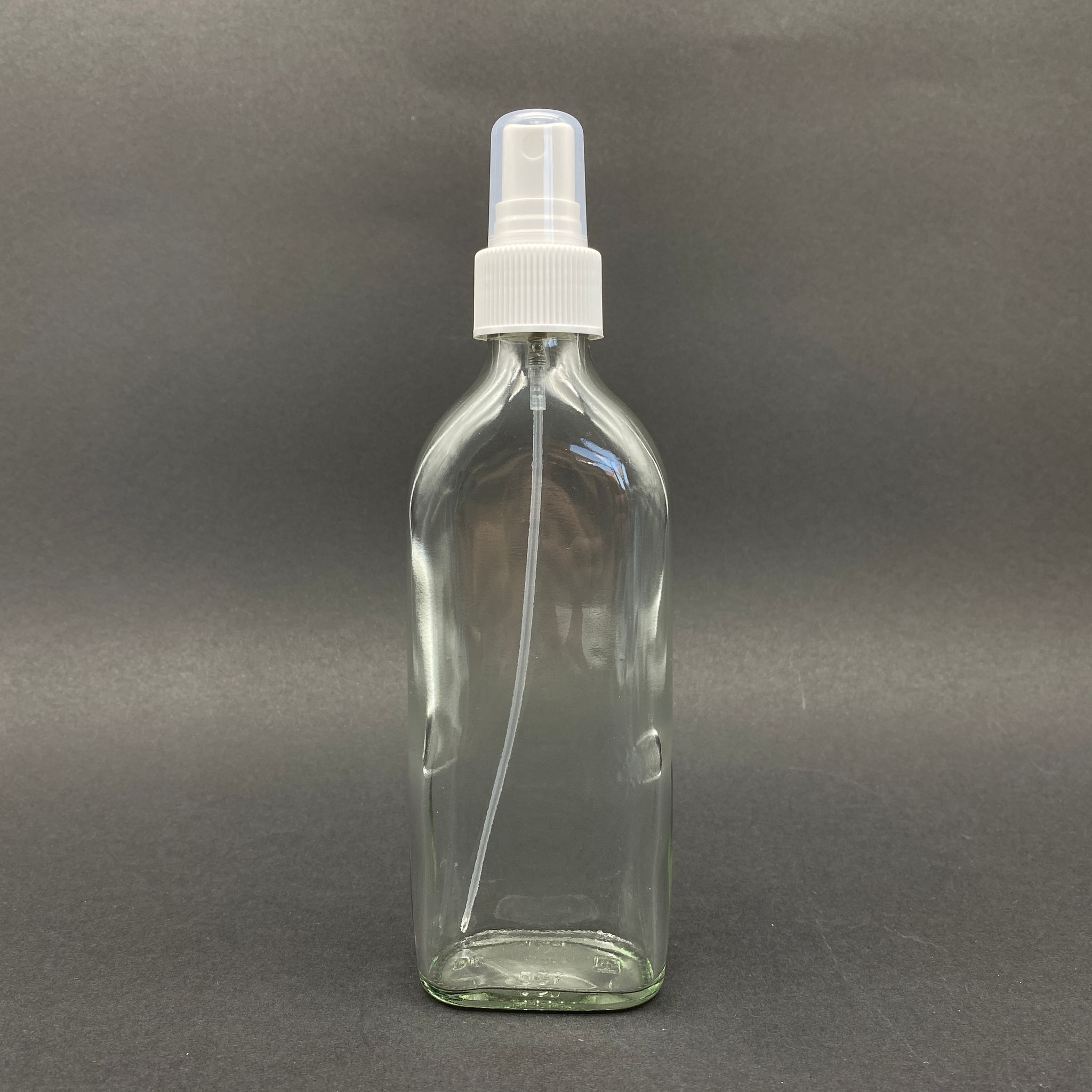 150 Cc Yassı Cam Şişe - Beyaz Spreyli - 150 Ml Spreyli Yassı Cam Şişe
