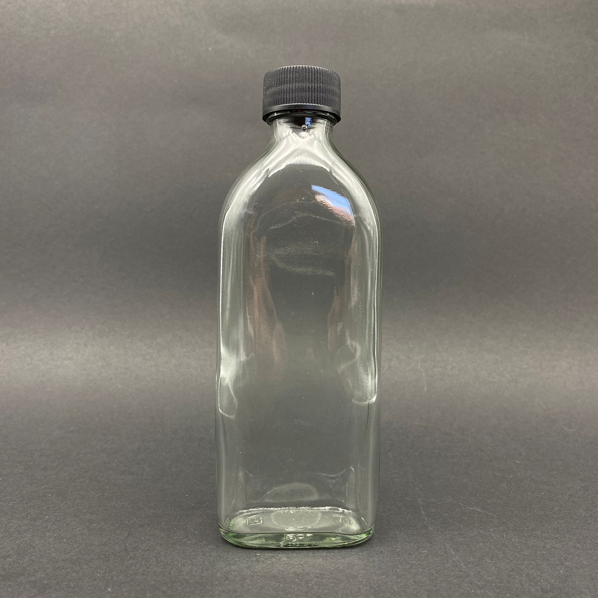 150 Cc Yassı Cam Şişe -Soğuk Kahve Şişesi- Siyah Plastik Kapaklı - 150 Ml Yassı Cam Şişe - Coldbrew Şişesi