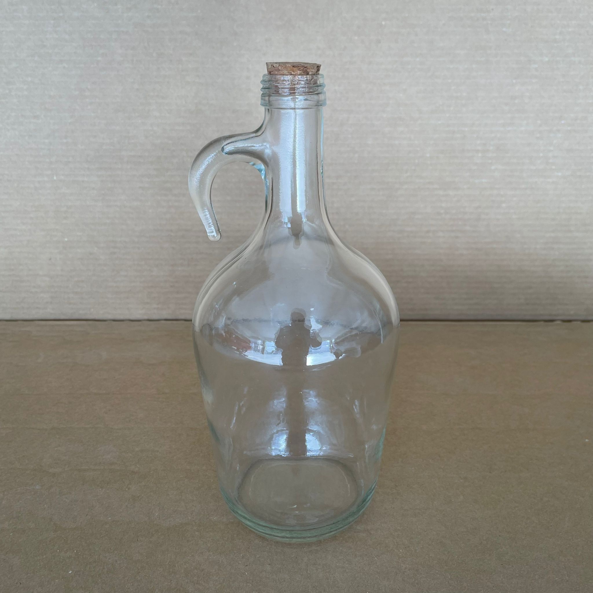 1500 Cc Kulplu Galon Şişe - Mantar Tıpalı - 1,5 Lt Galon Şişe Mantar Tıpalı Zeytinyağ Şişesi