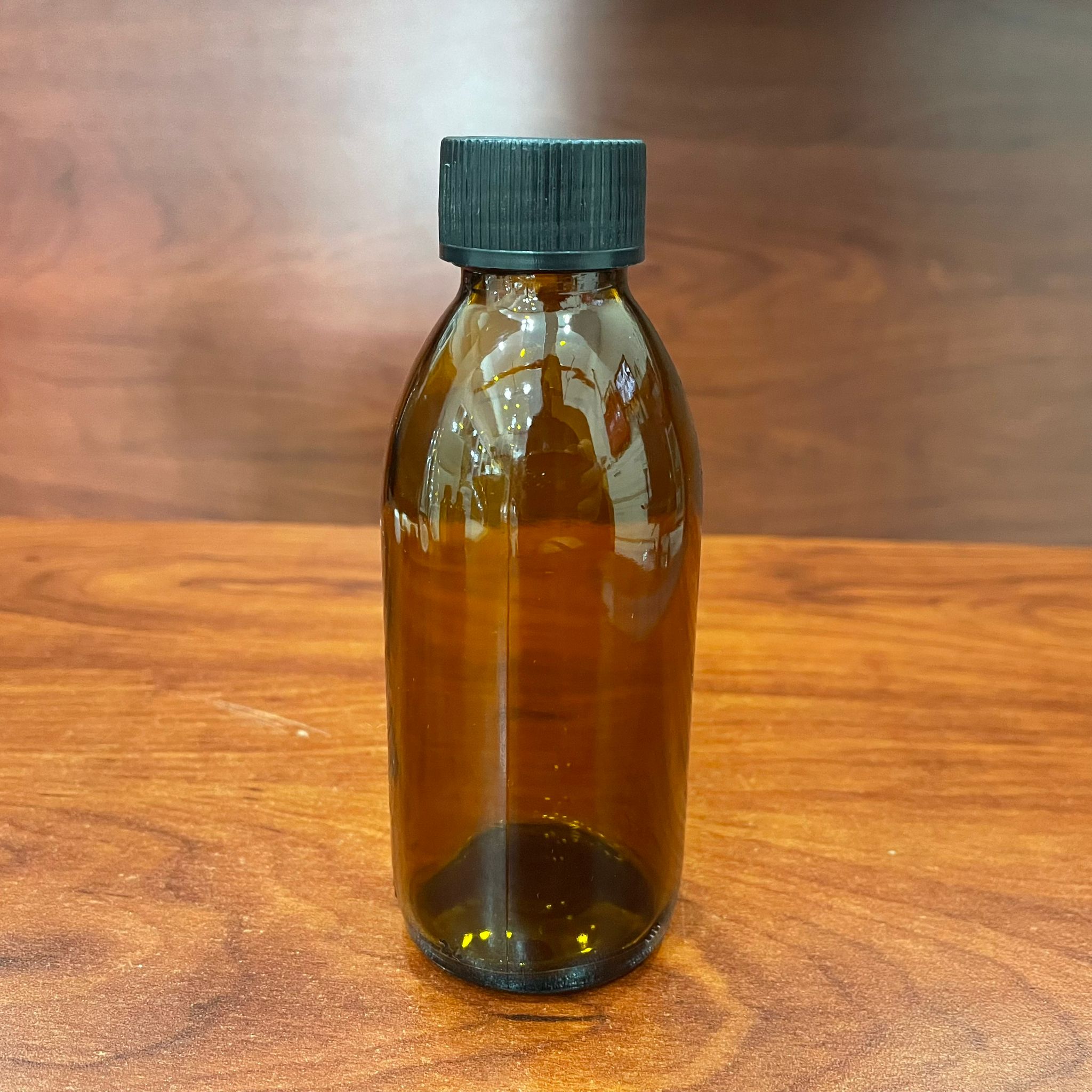 160 Cc Amber Cam Şişe -Siyah Plastik Kapaklı - 160 Ml Cam Şişe - Kahverengi Ecza Şişesi