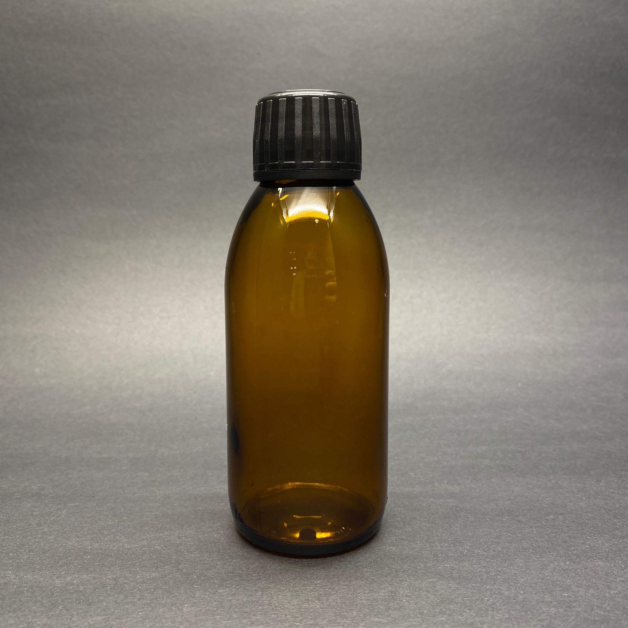 160 Cc Ecza Şişesi - Siyah Kilitli Kapaklı - 160 Ml Cam Kahverengi Boş Şurup İlaç Şişeleri (Ağız Çapı 28 Pp)
