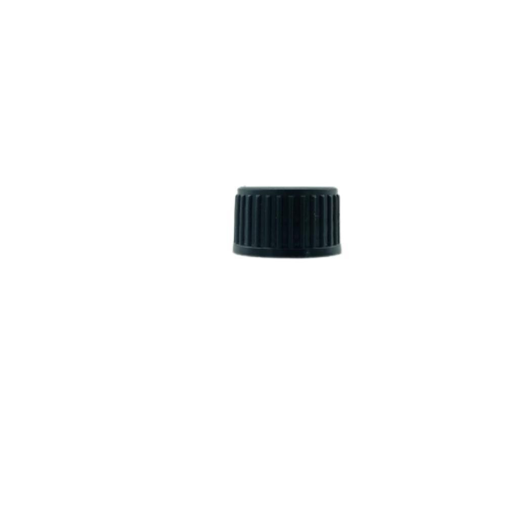 18 Mm Delikli Plastik Kapak Siyah (Damlalık İçin)