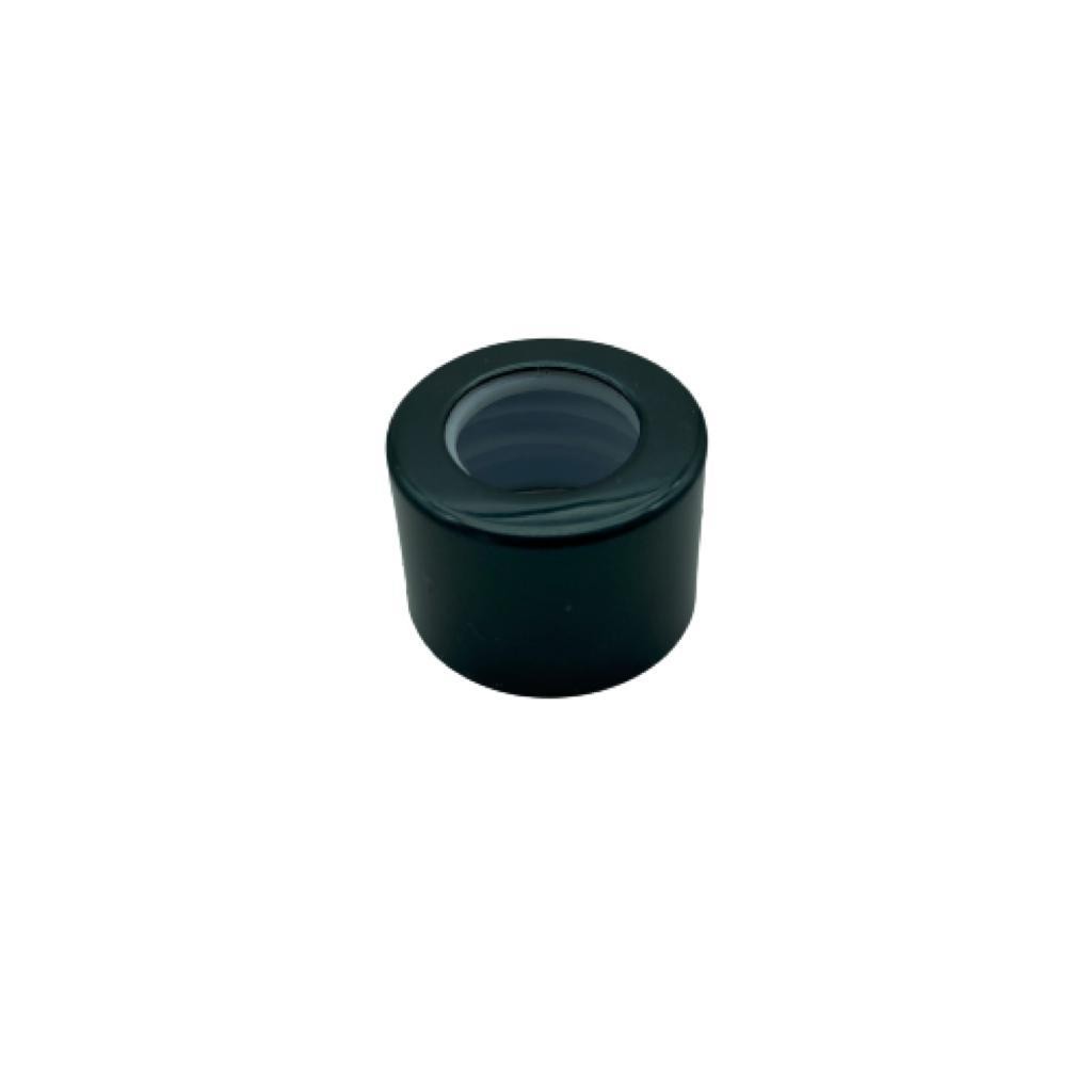 18 Mm Delikli Siyah Metalik Kaplamalı Kapak (Damlalık İçin)