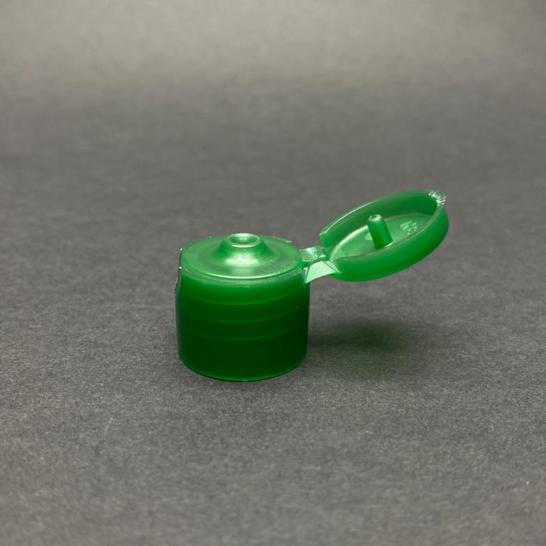 18 Mm Fliptop Kapak Yeşil - Açılır Kapanır Kapak - Akıtıcılı Kolonya Dezenfektan Kapak